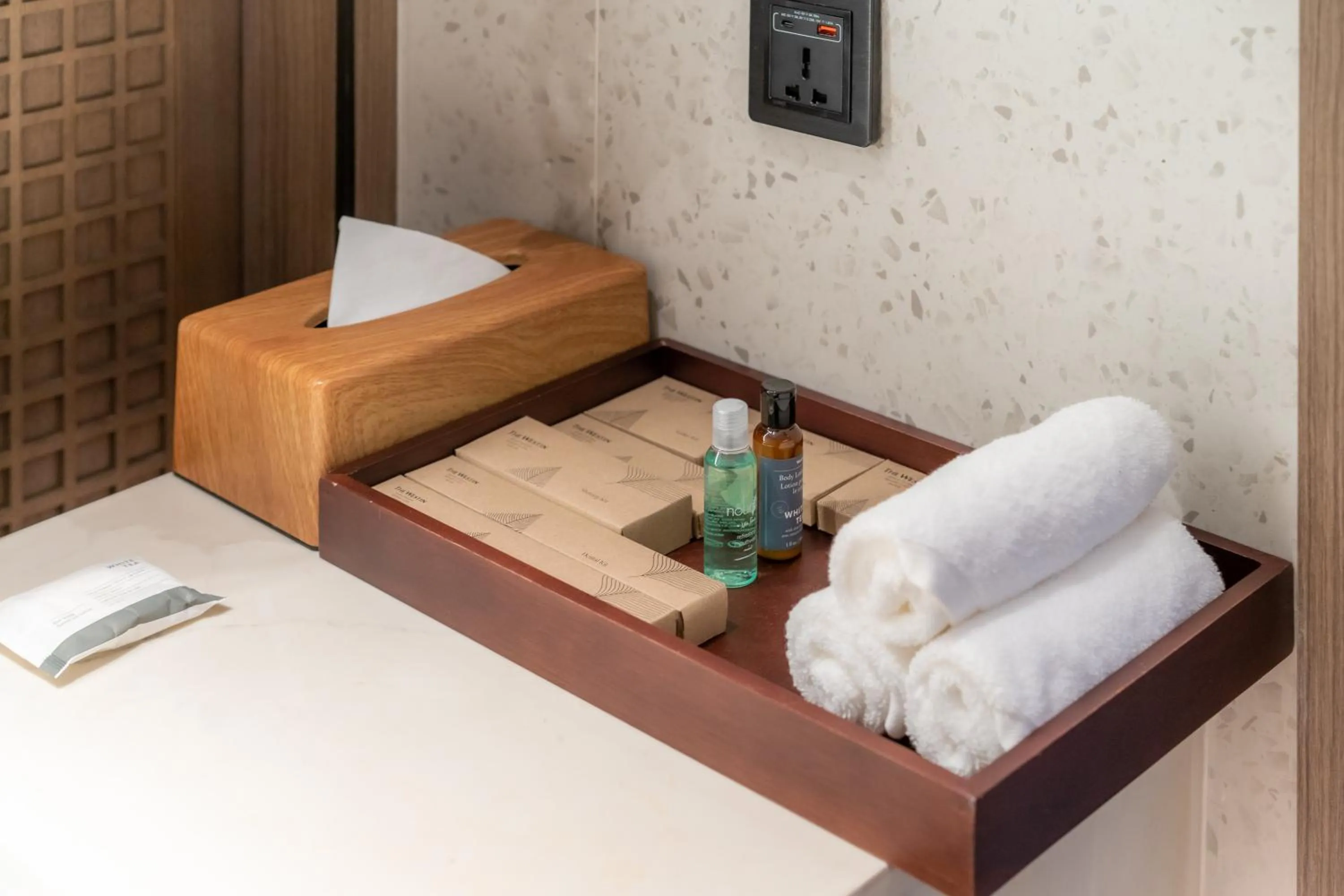 Bed in The Westin Nirup Island Resort & Spa