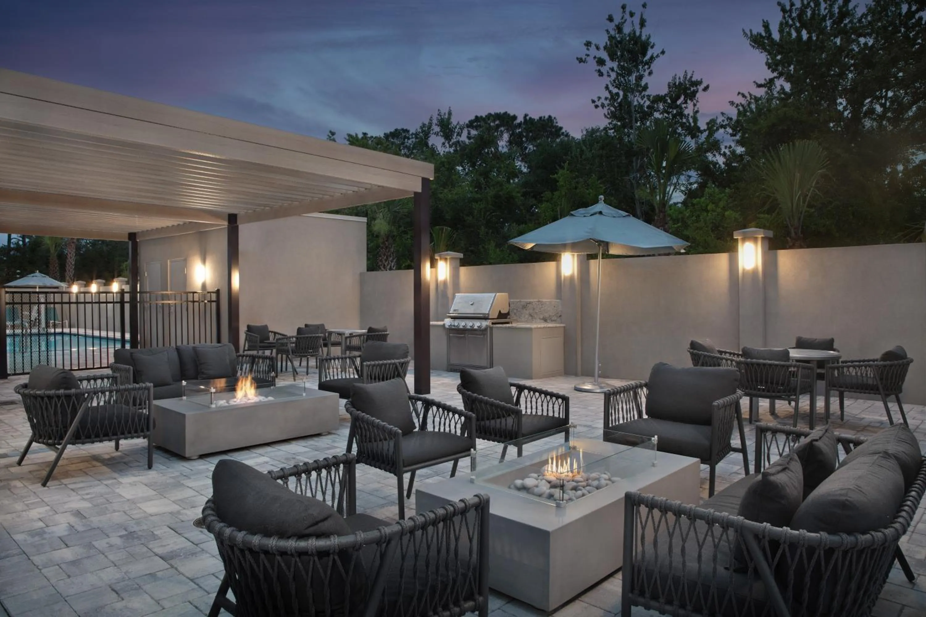 Patio in TownePlace Suites by Marriott Jacksonville Mayport