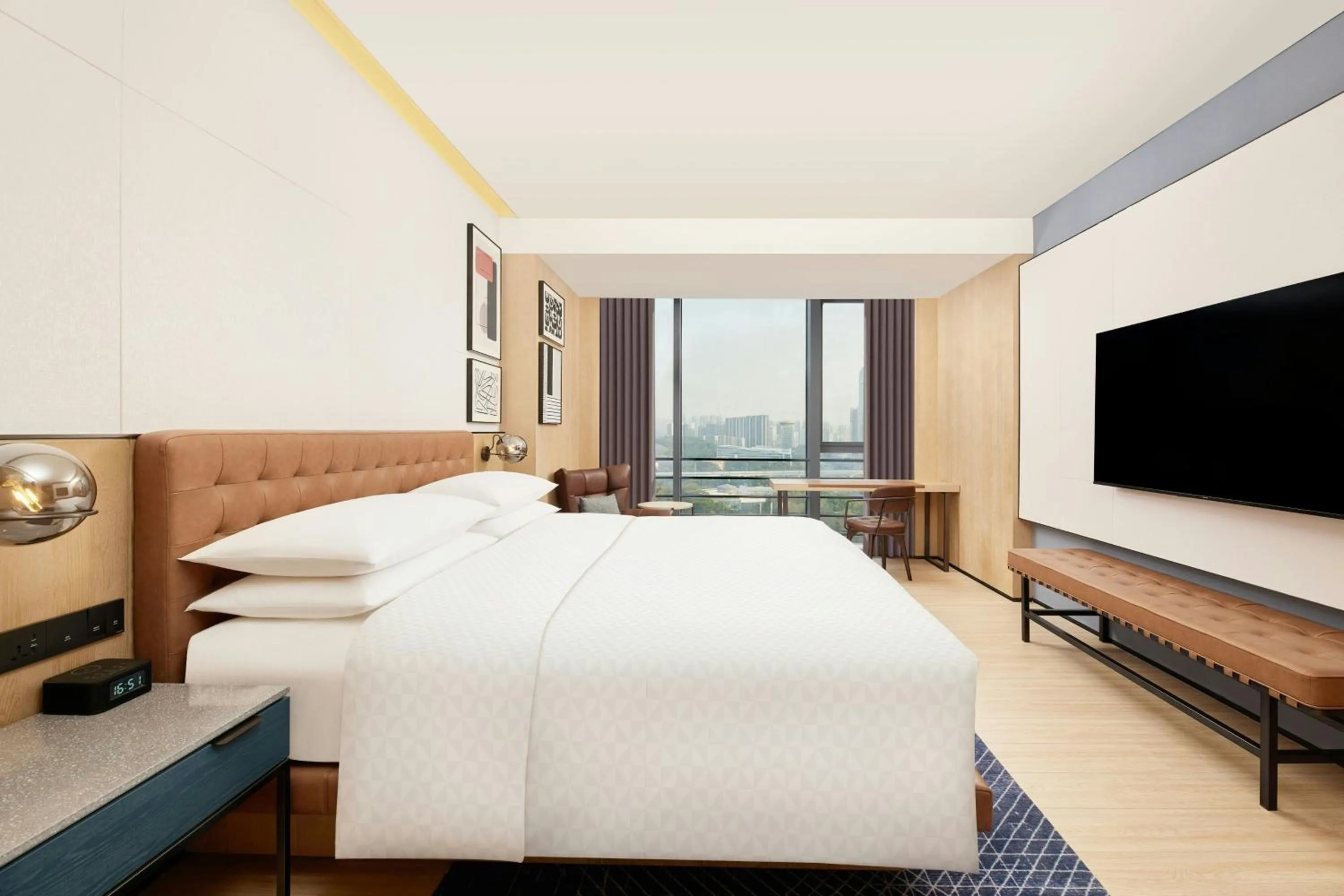 Bedroom, Bed in Four Points by Sheraton Shenzhen, Guangming