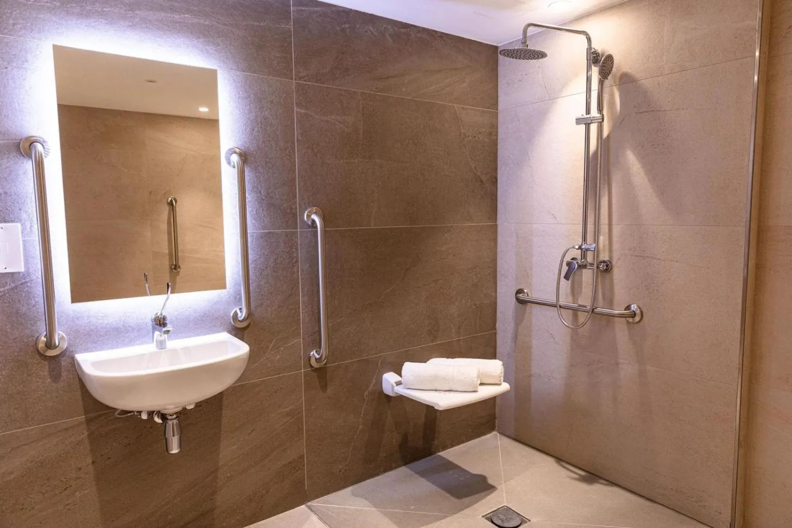 Shower in CA Sand Dune Hotel