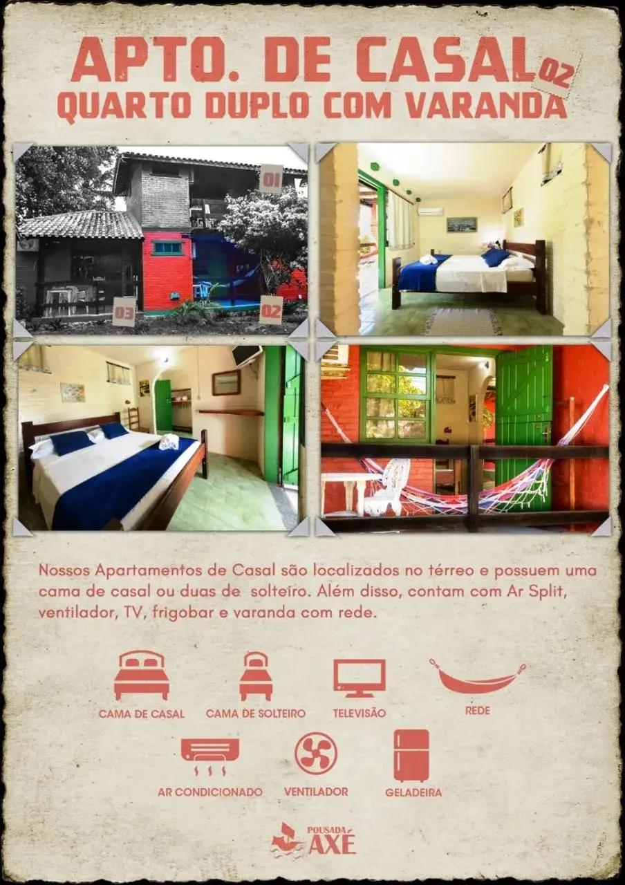 Double Room with Patio in Pousada Axe Double Room with Patio in Pousada Axe