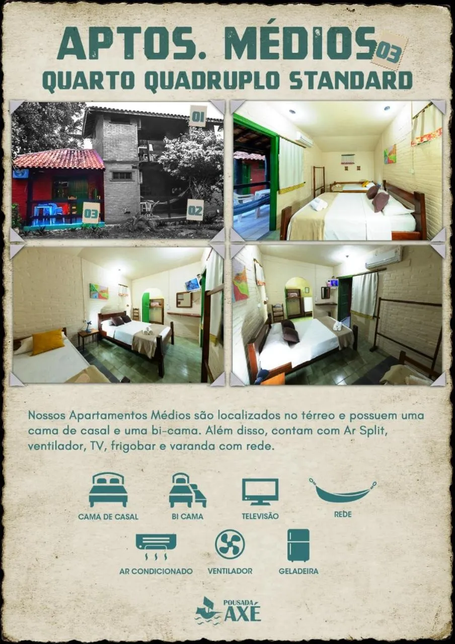 Standard Quadruple Room in Pousada Axe