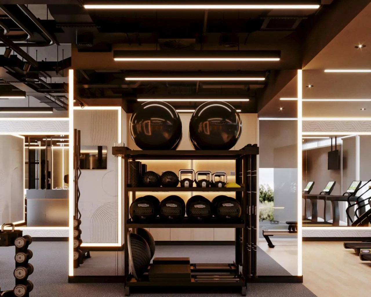Fitness centre/facilities in Grand Millennium Business Bay