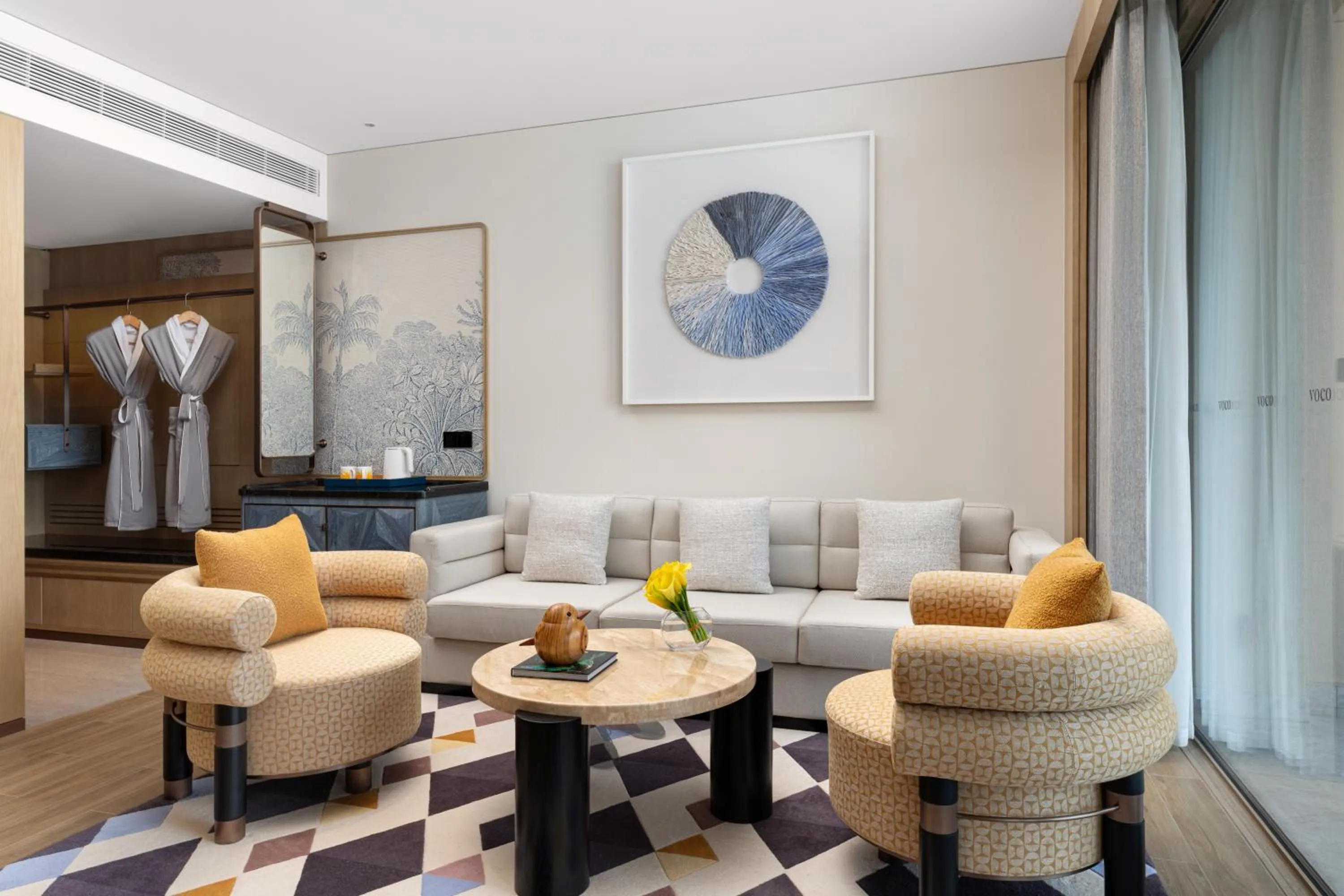 Living room in voco Sanya Dadonghai by IHG