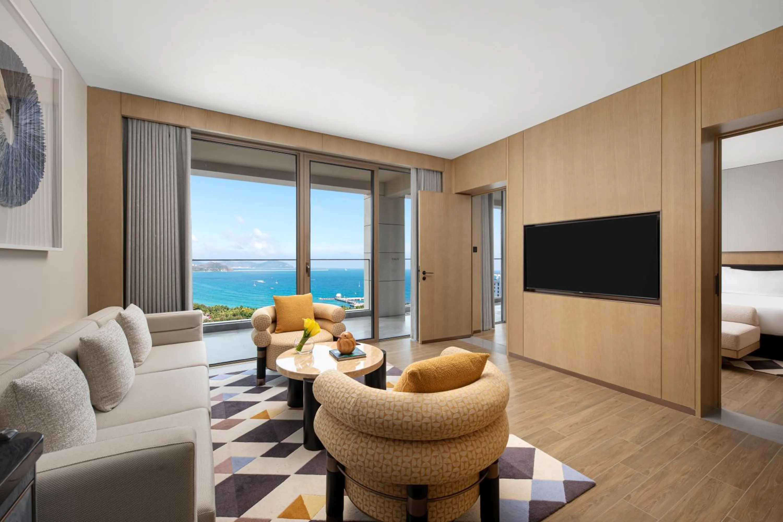 Living room in voco Sanya Dadonghai by IHG