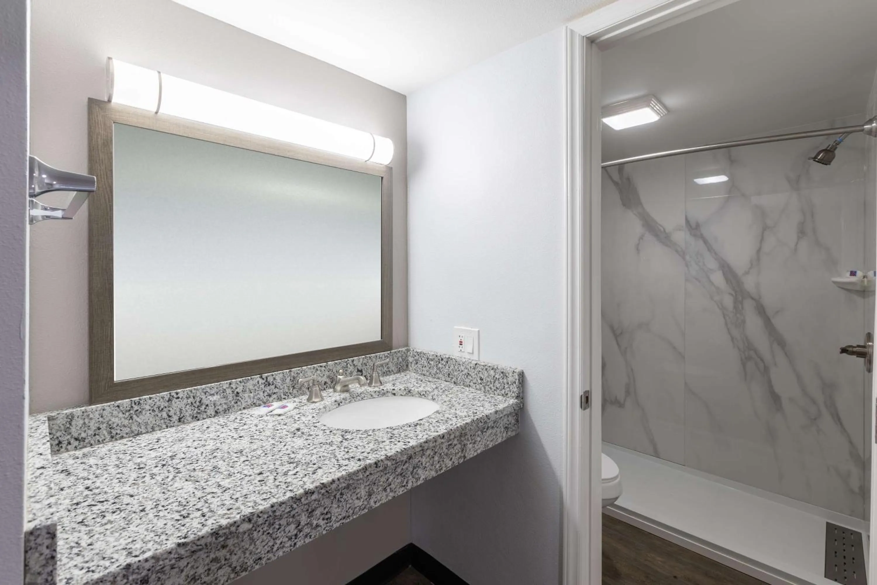 Bathroom in Studio 6 Hickory NC