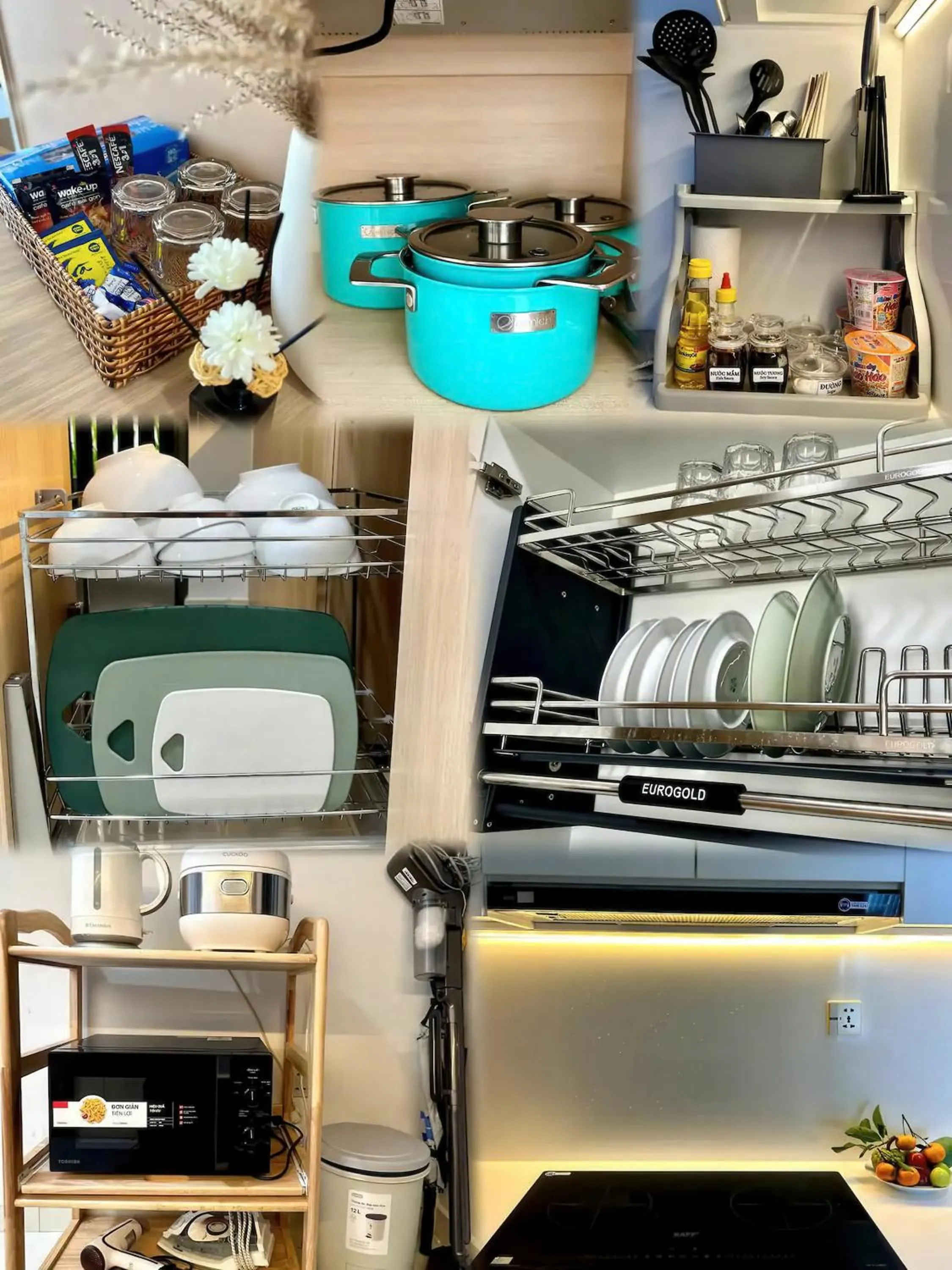 Kitchen or kitchenette in The Antonia Apartments - Korea Town D7