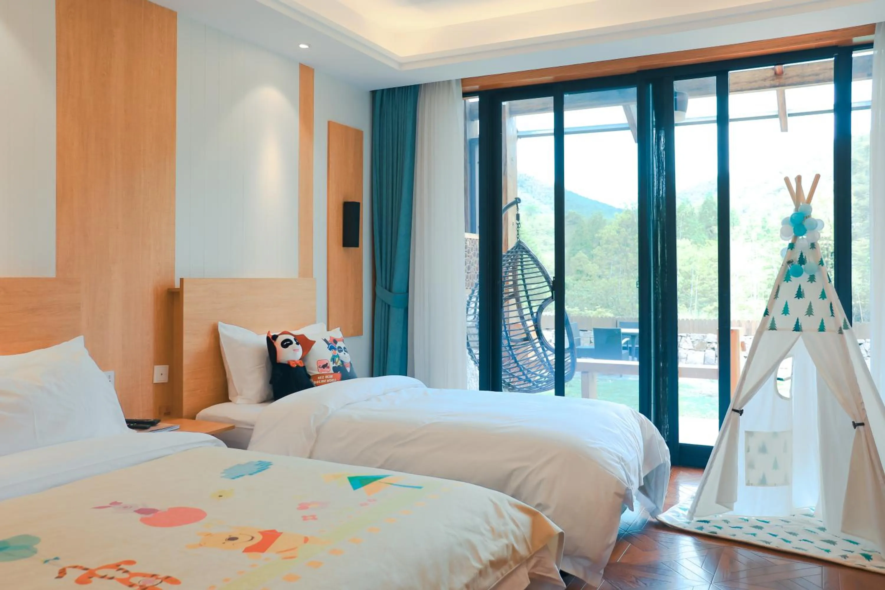 Bed in Nian hotel & resorts