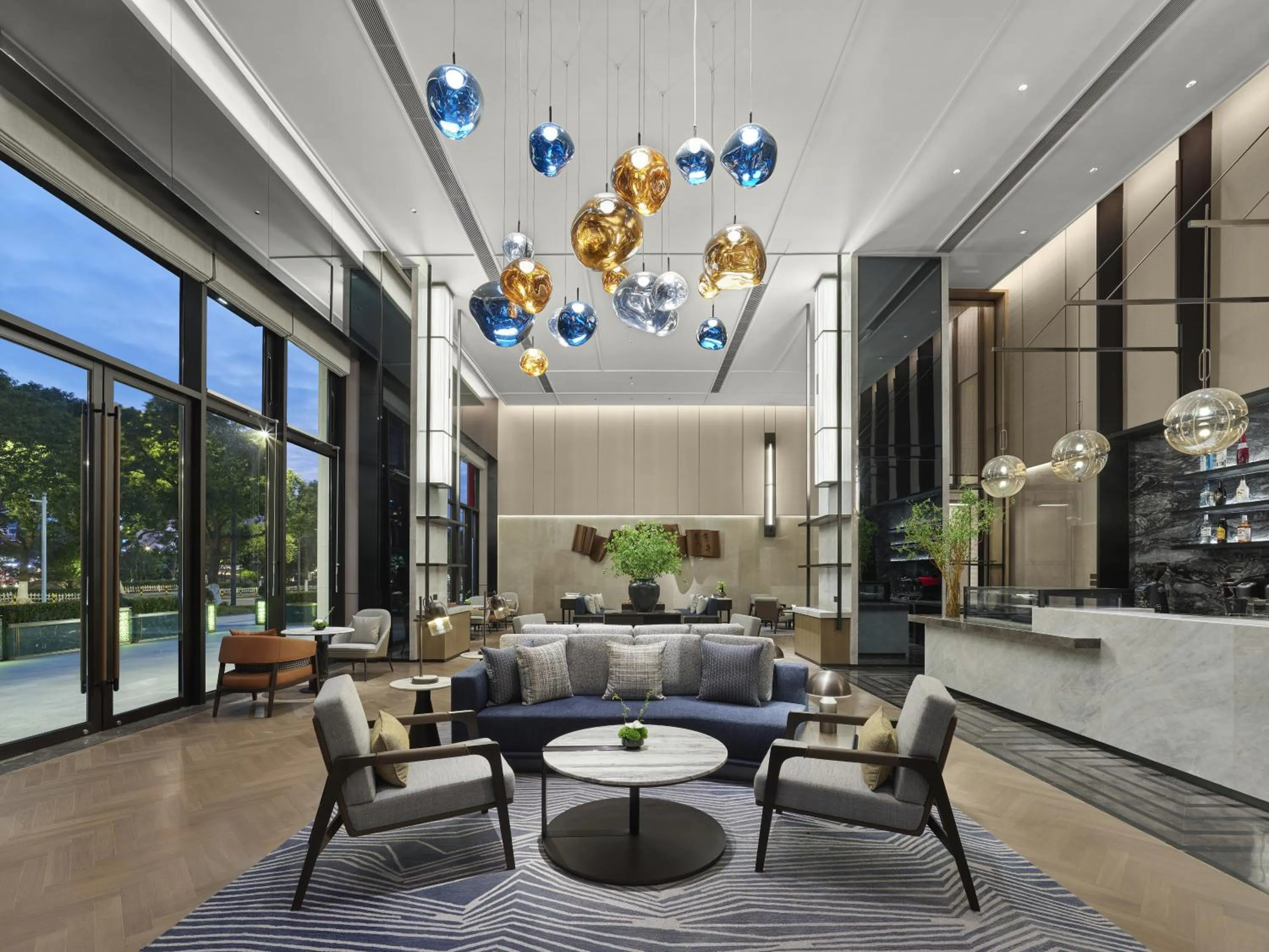 Lobby or reception in Hilton Yuyao