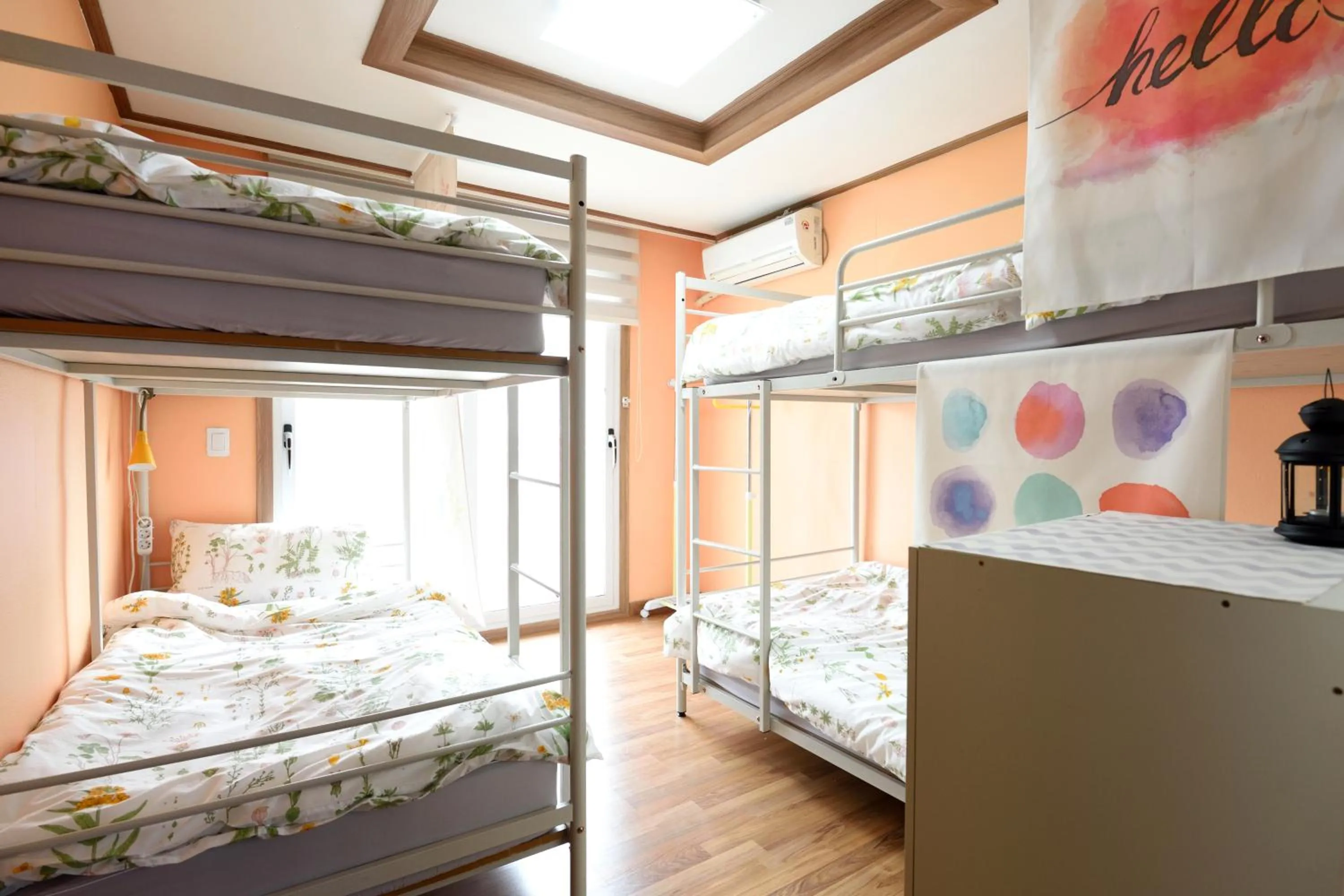 Balcony/Terrace, Bed in The One Hostel Hongdae in Seoul - Foreigner Only