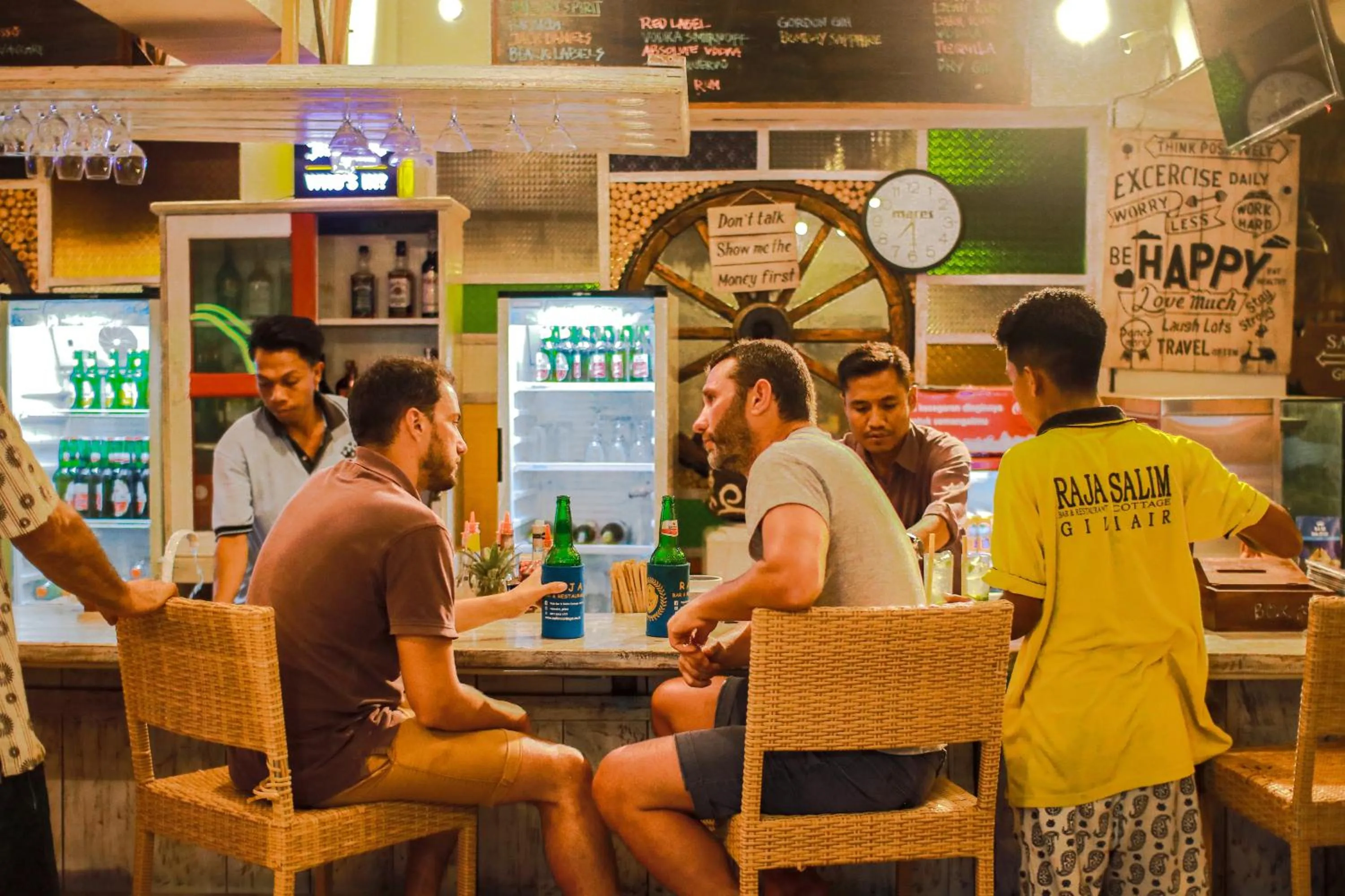 People in Salim Beach Resort