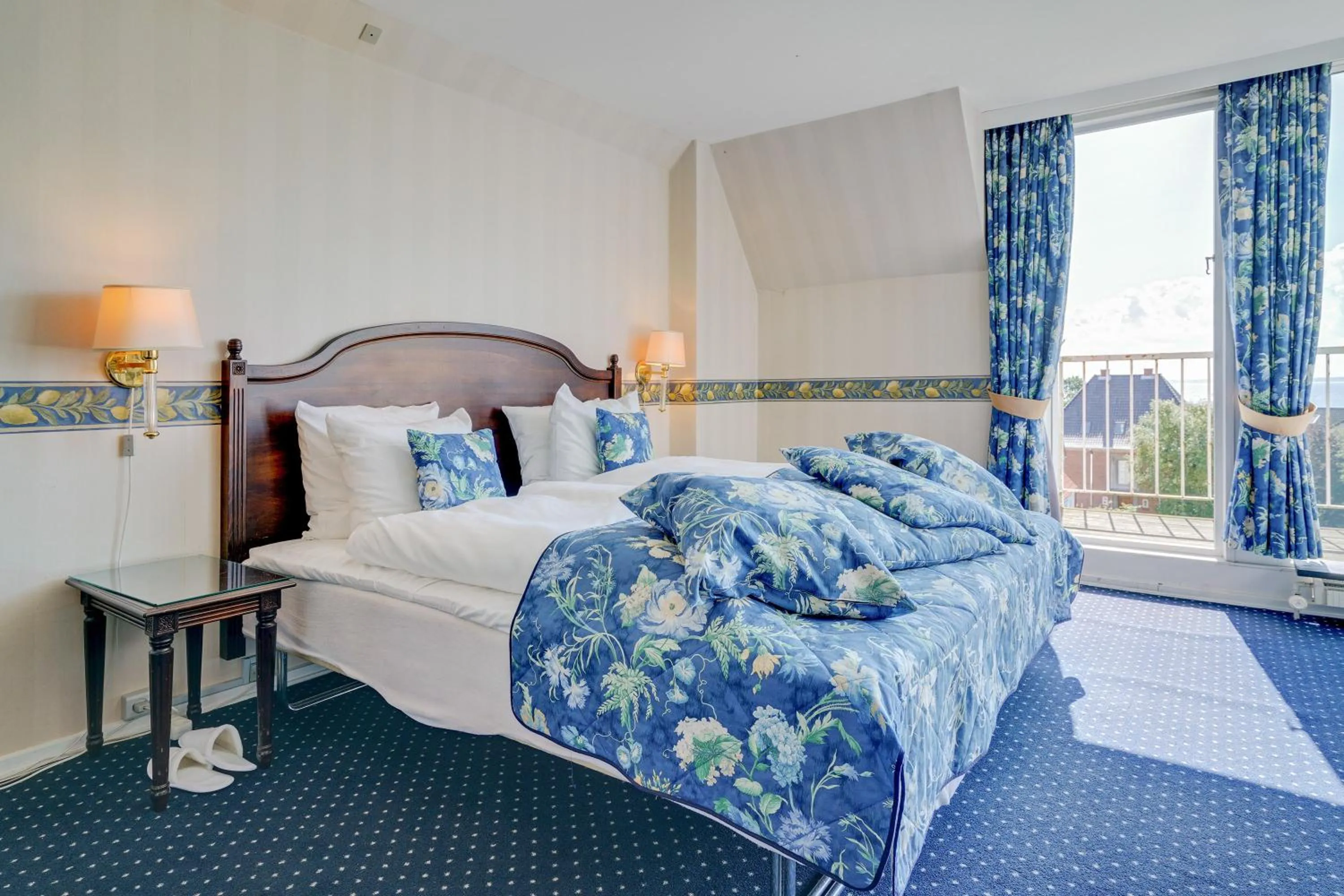 Bed in Hotel Sønderborg Garni