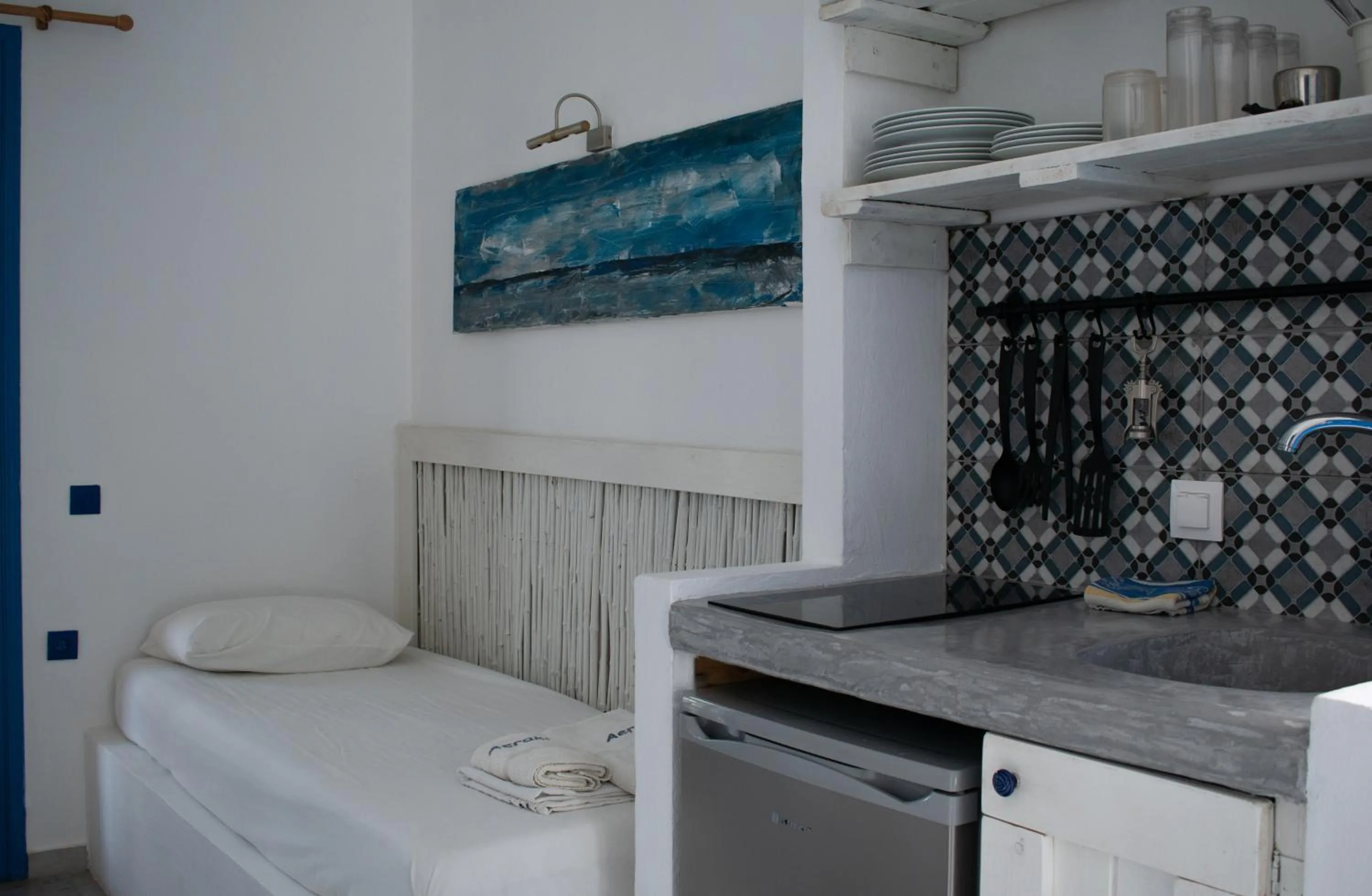 Bed in Aeraki Studios