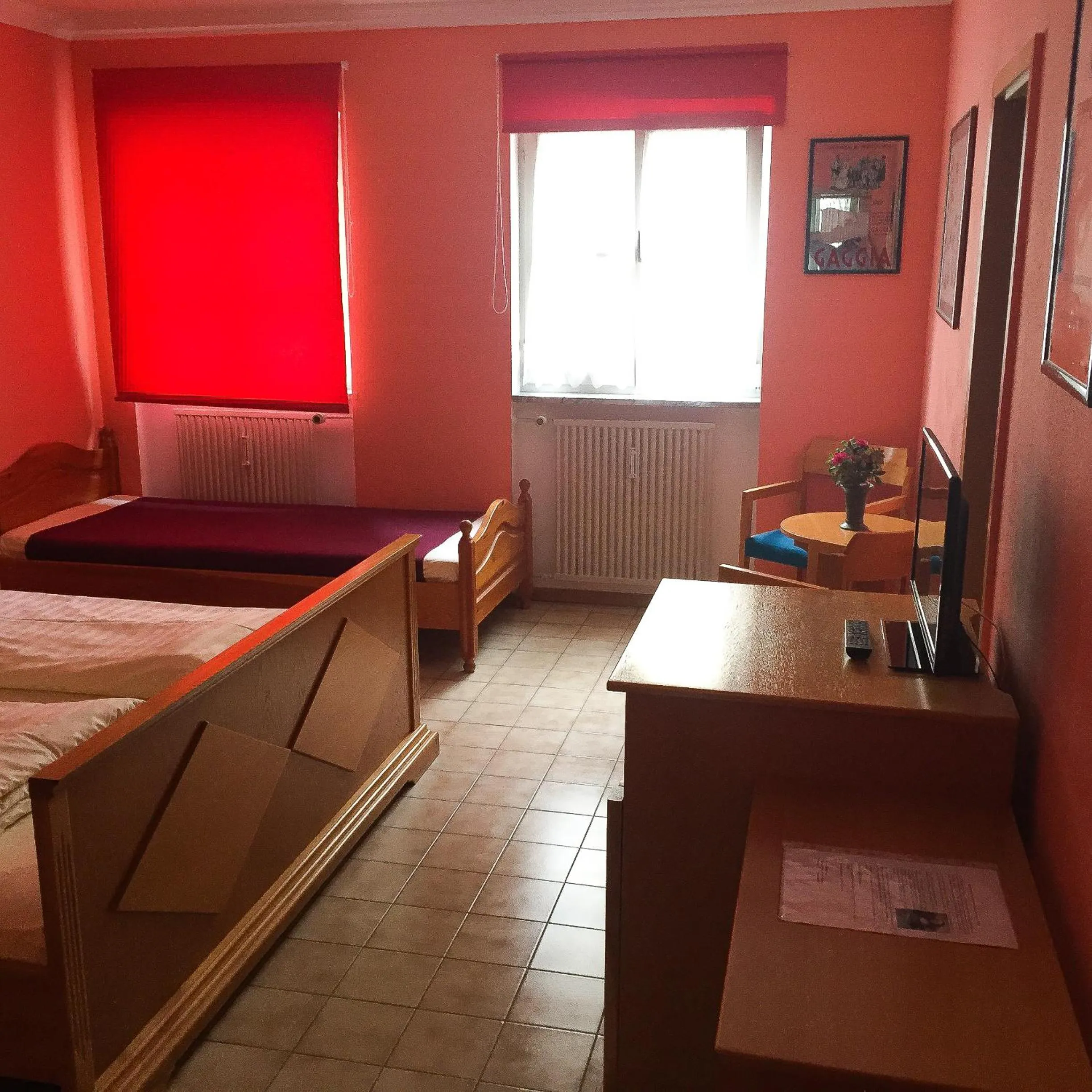 Bed in Pension Mona Lisa