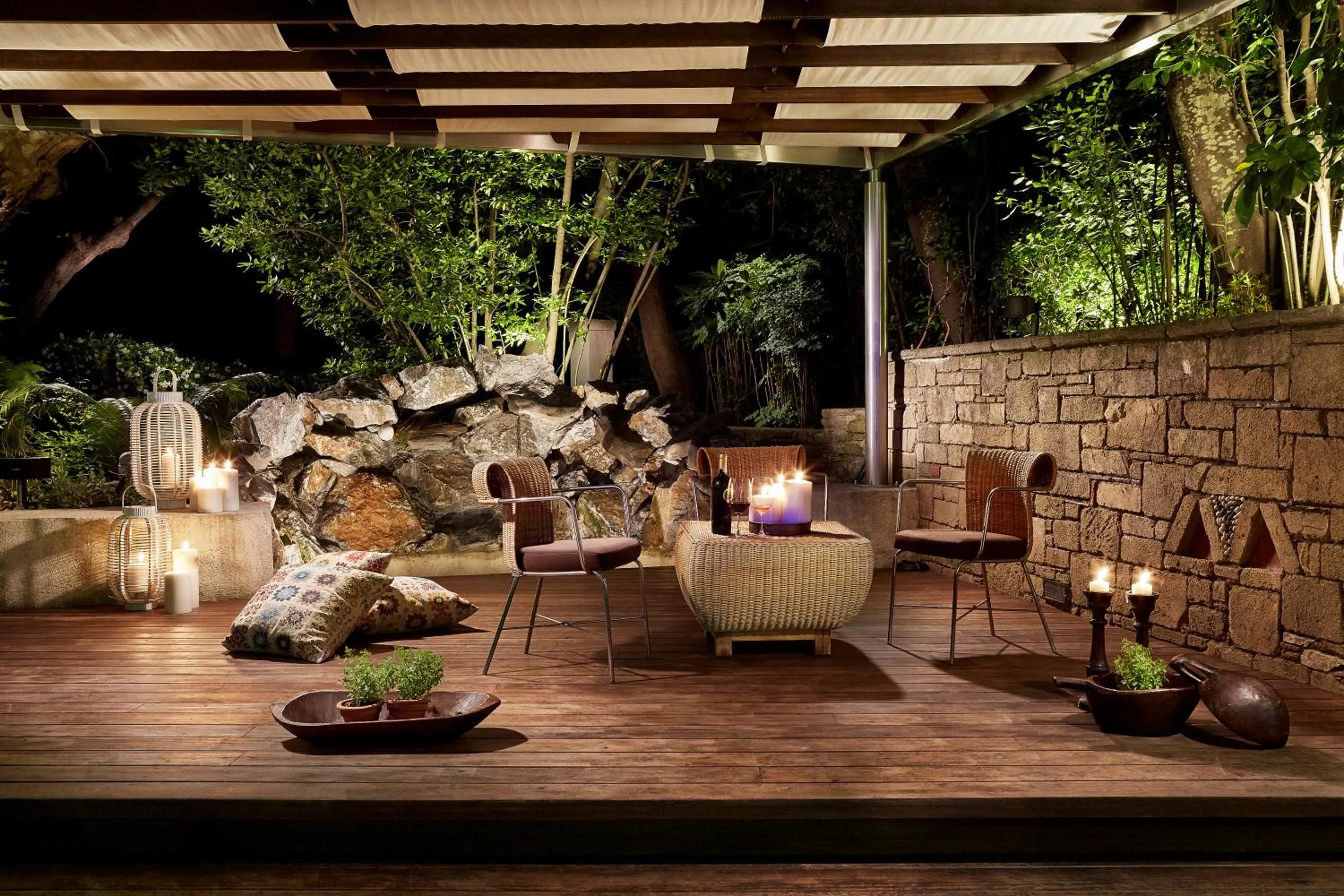 Seating area in Rodos Park