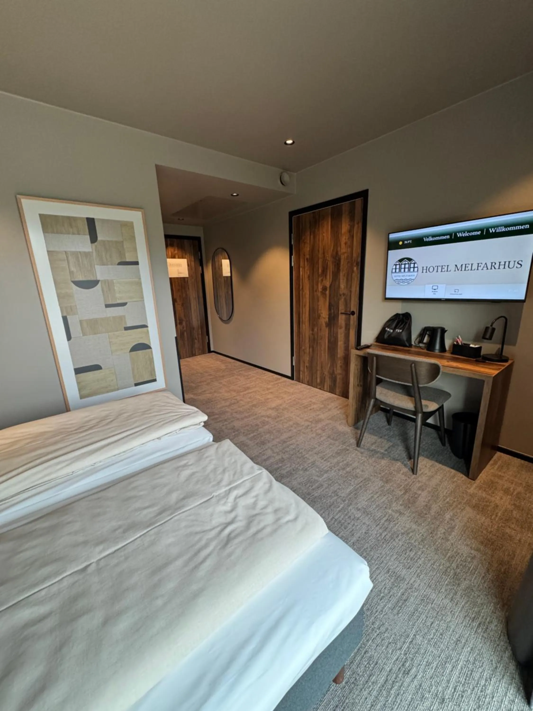 Bed in Hotel Melfarhus