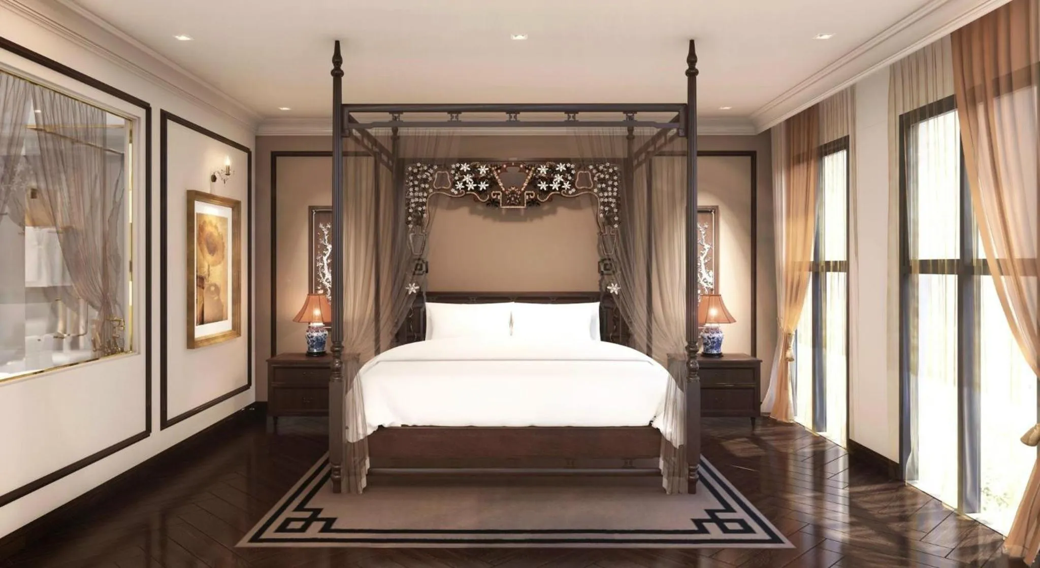 Bed in Hotel Công Tử Bạc Liêu