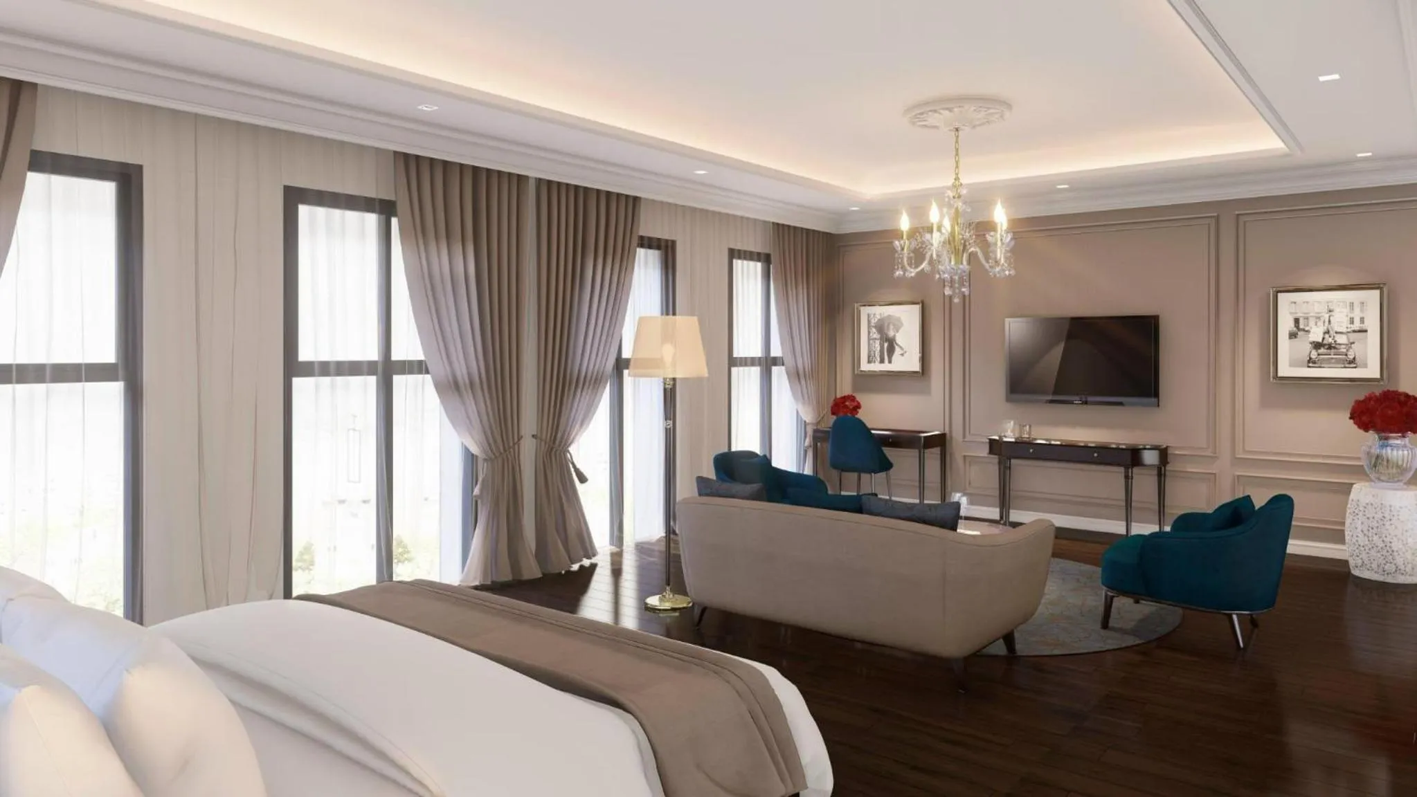 Bed in Hotel Công Tử Bạc Liêu