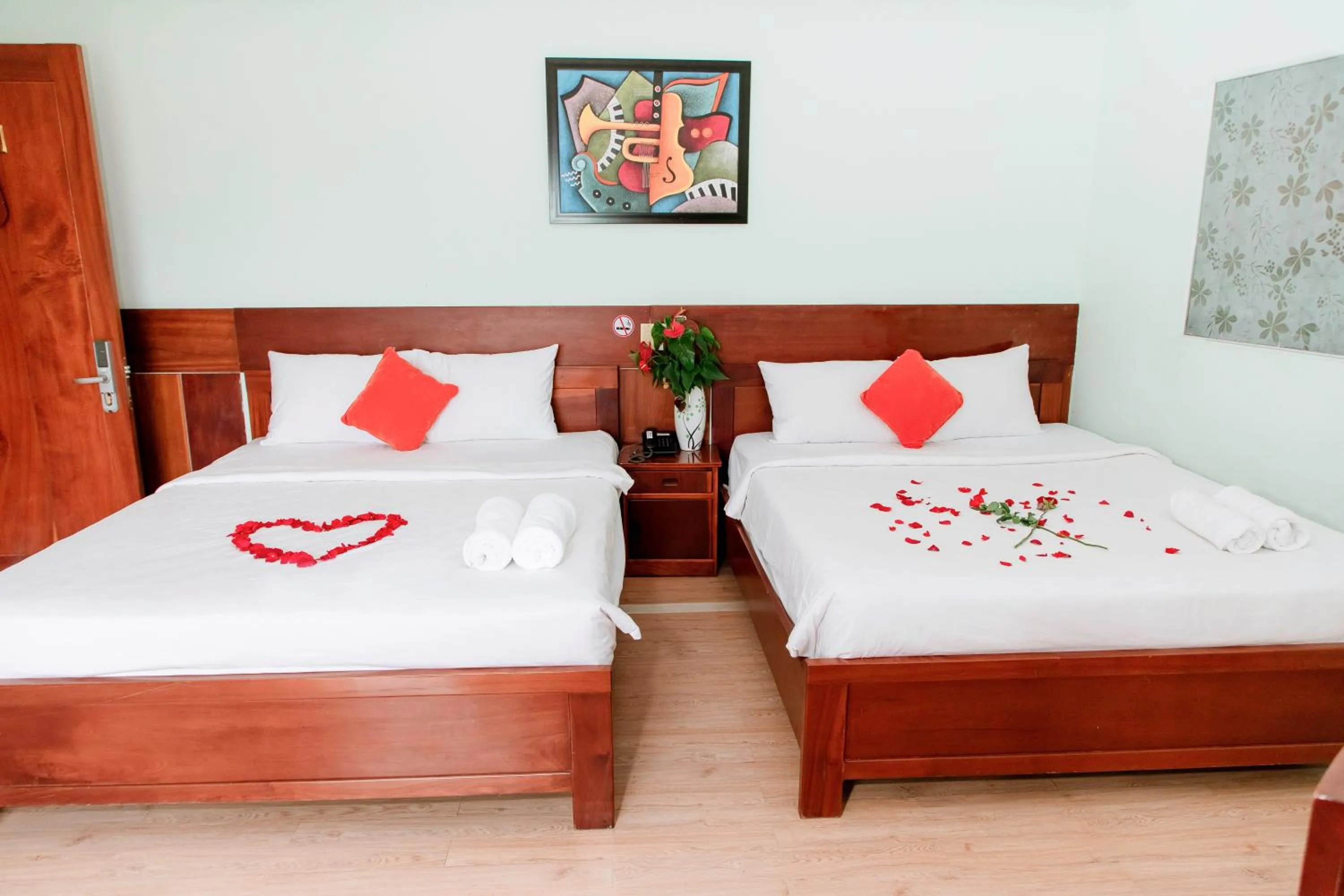 Bed in Art Deluxe Hotel