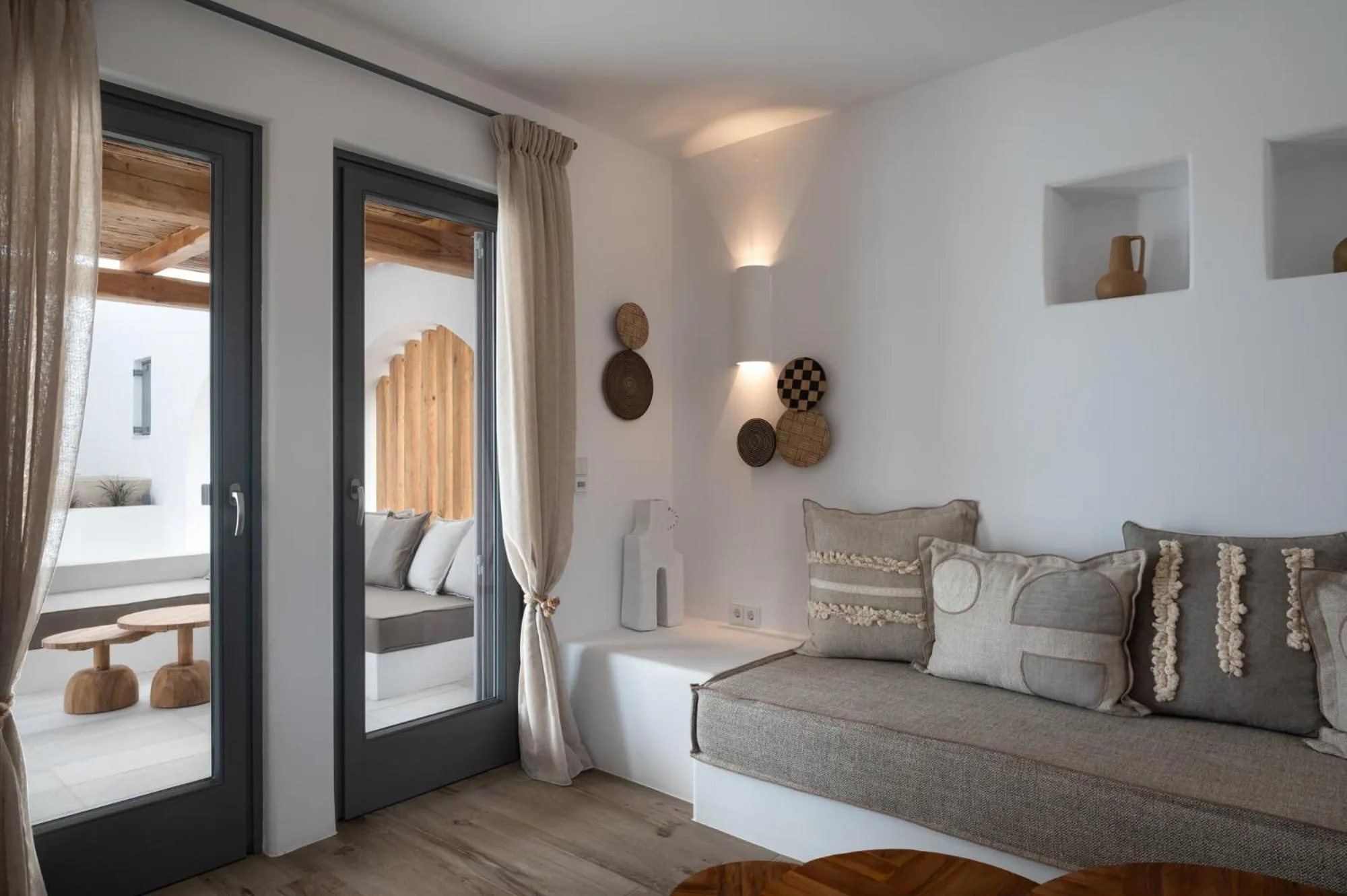 Living room, Bed in Kosmitis Suites & Villas