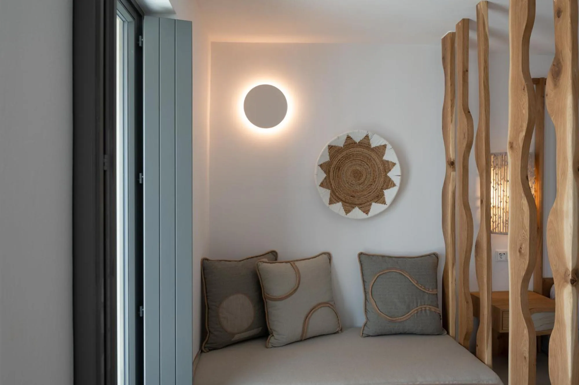 Seating area in Kosmitis Suites & Villas