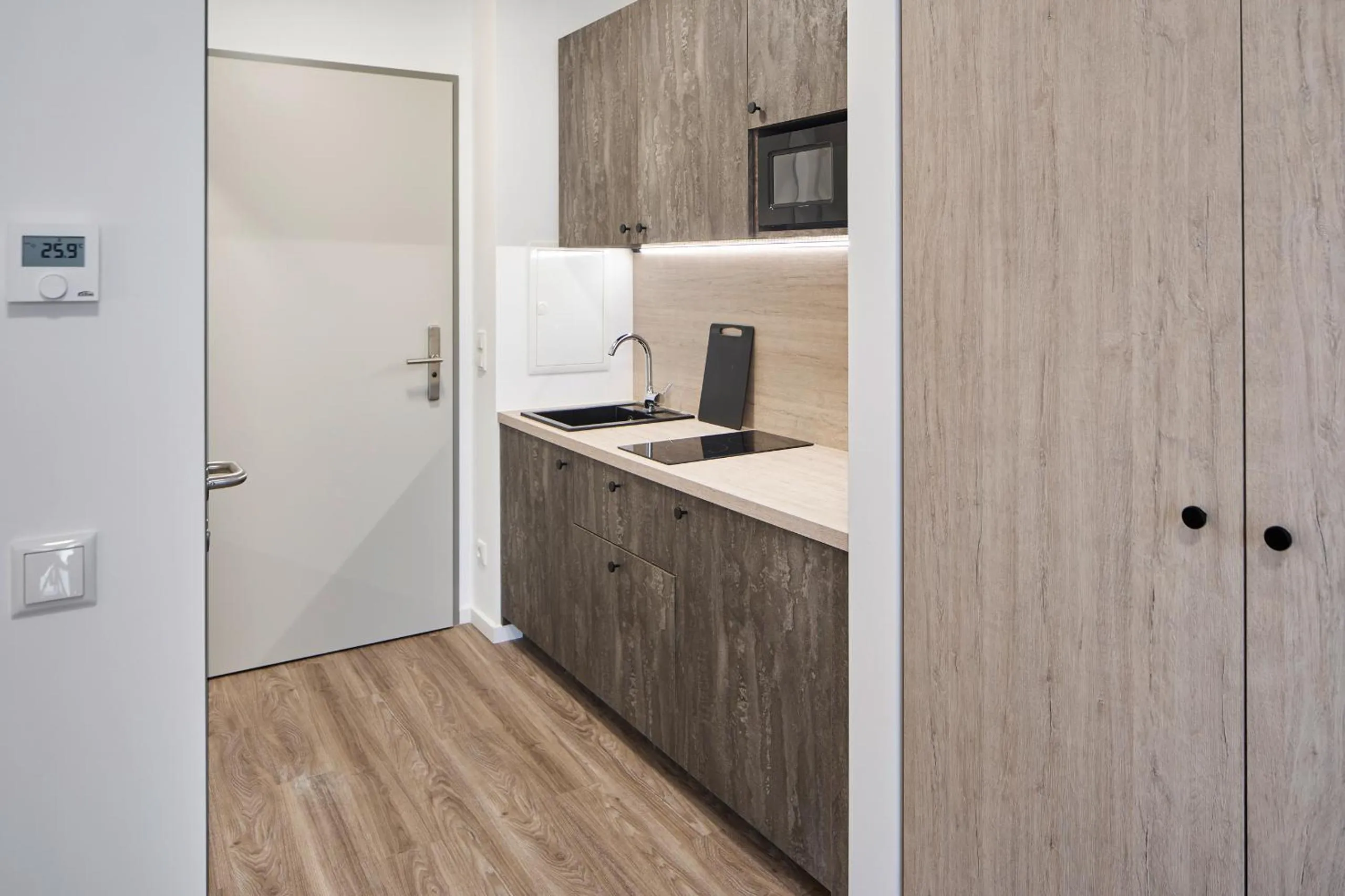 Kitchen or kitchenette in Bader Aparthotel