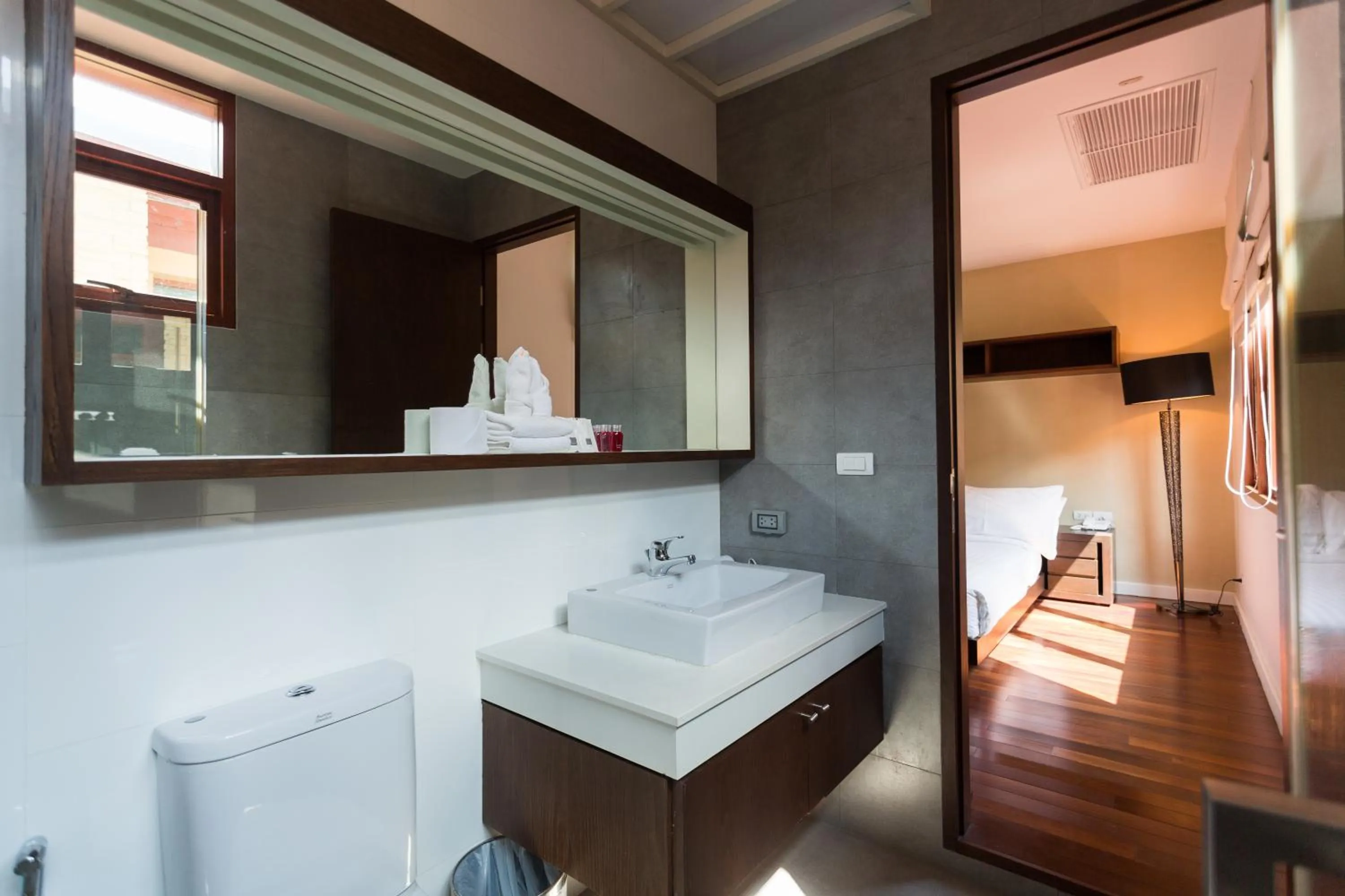 Bathroom in Amatapura Beachfront Villa 15, SHA Certified