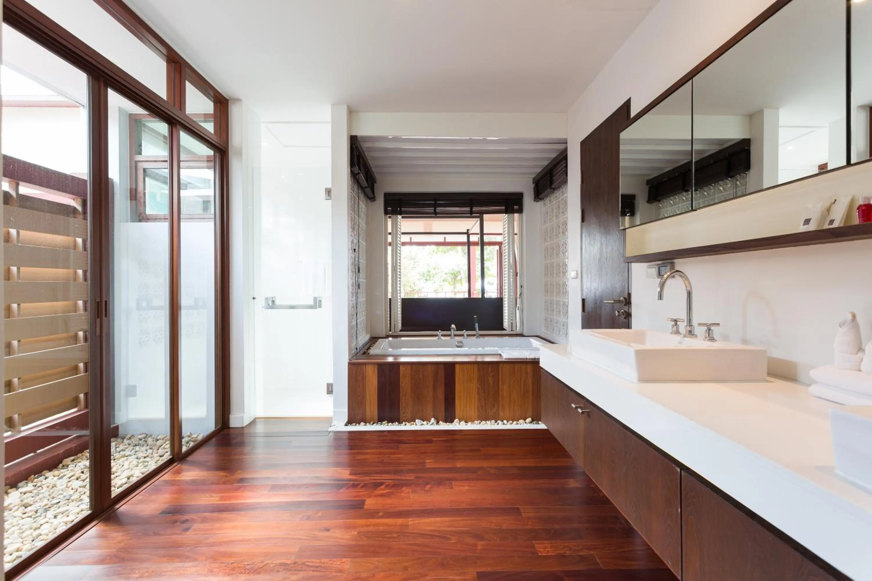 Bathroom in Amatapura Beachfront Villa 15, SHA Certified