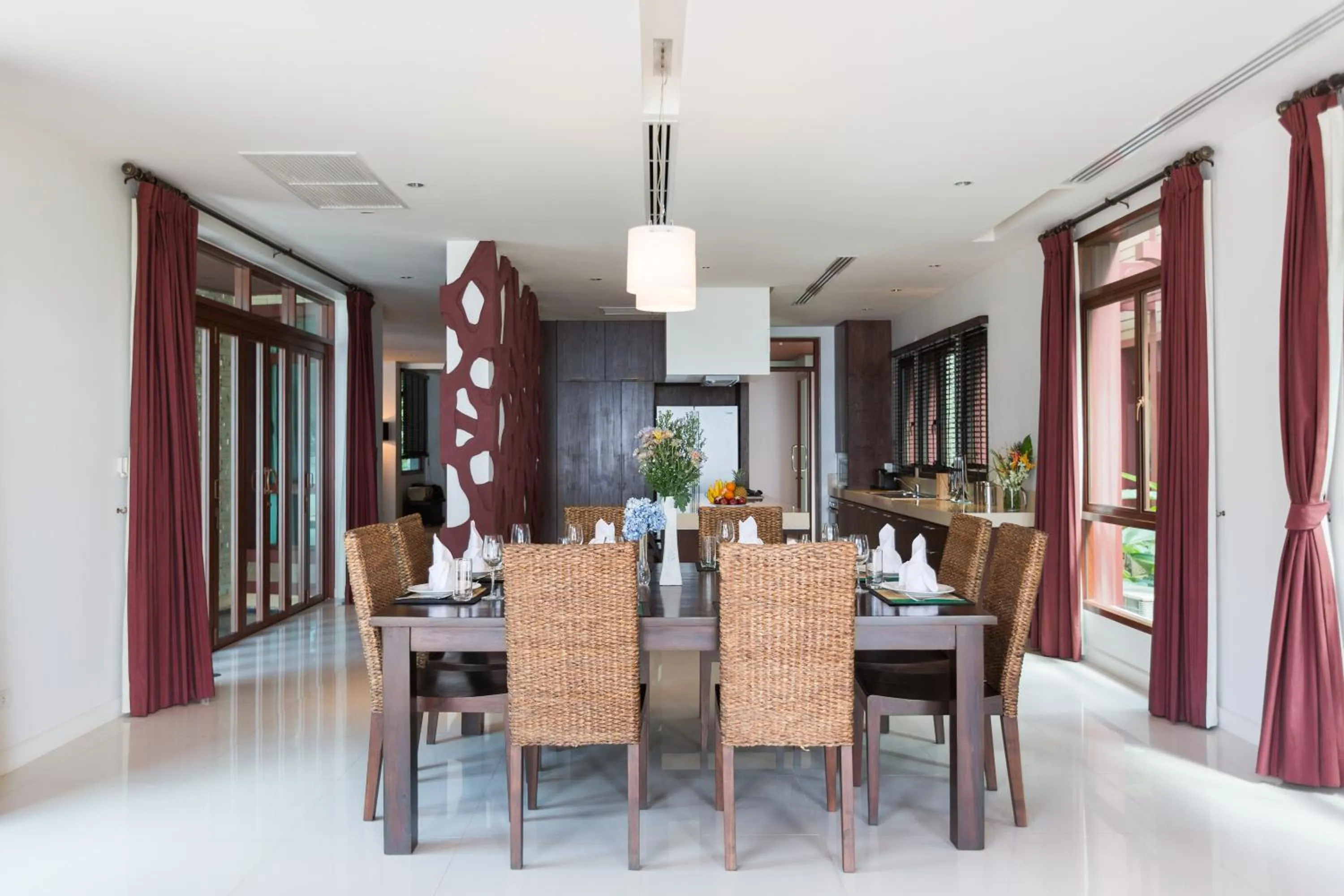Dining area in Amatapura Beachfront Villa 15, SHA Certified