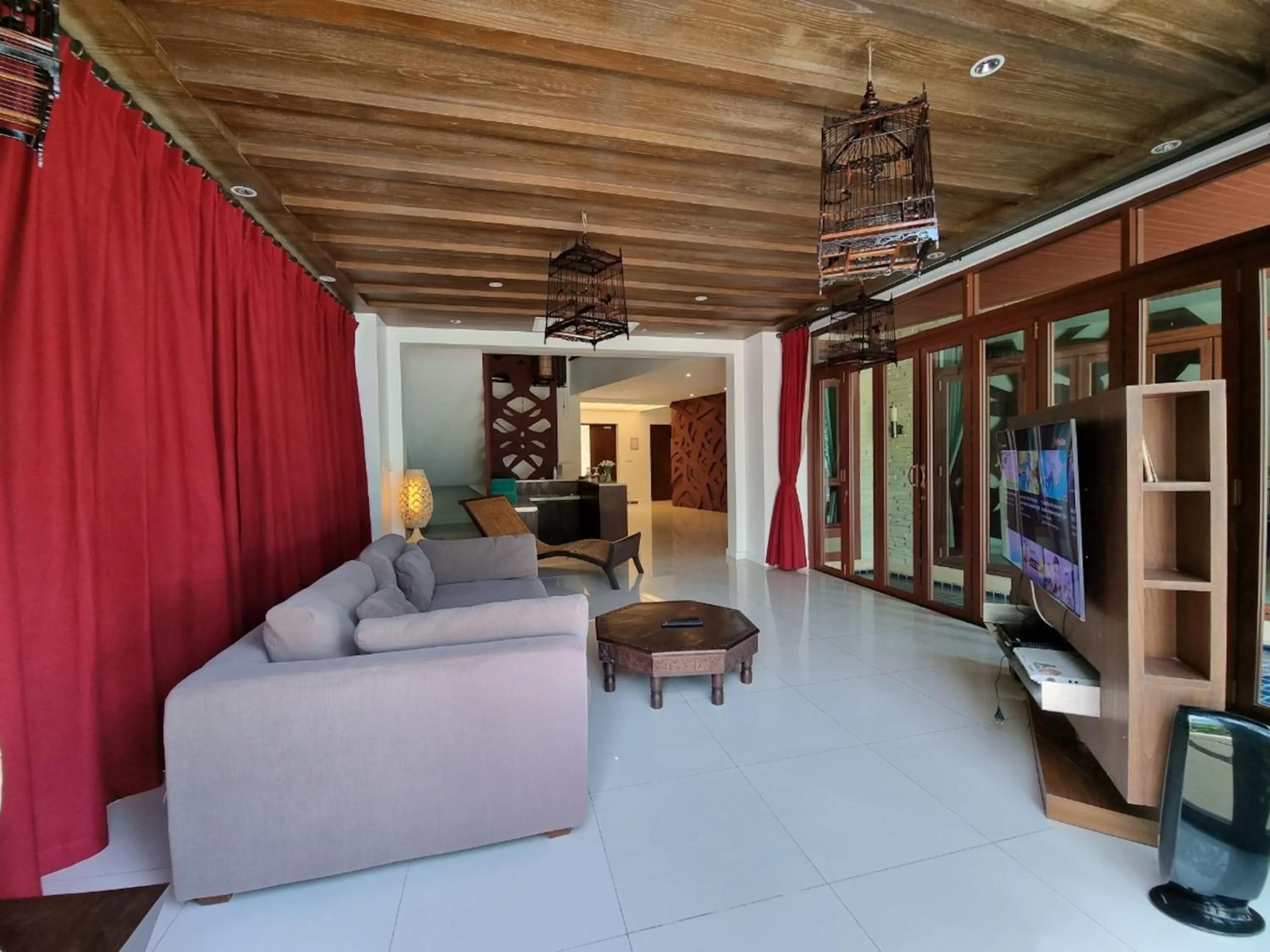 Living room in Amatapura Beachfront Villa 15, SHA Certified