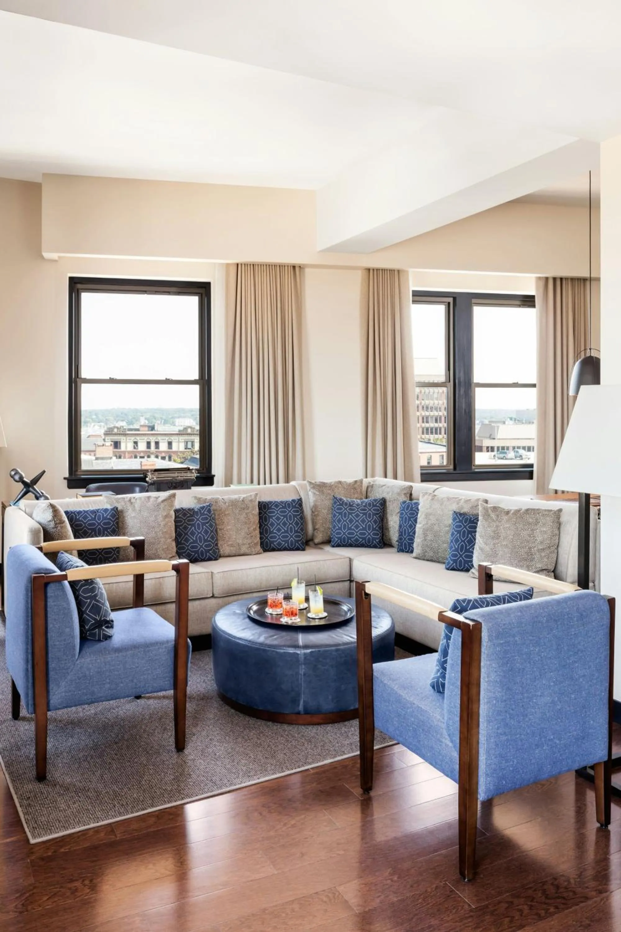 Living room in The Press Hotel, Autograph Collection