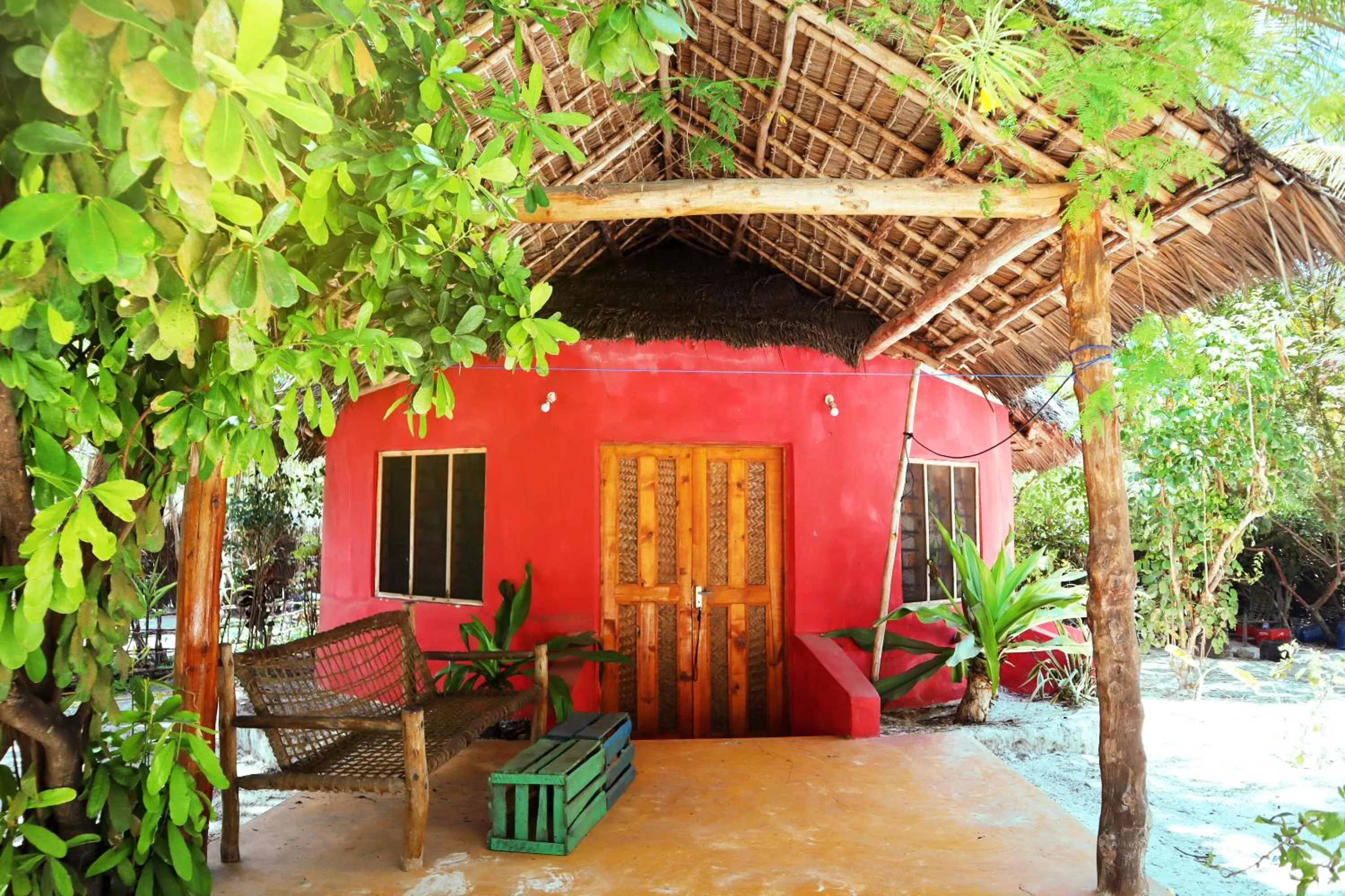 Garden view in Evergreen Bungalows