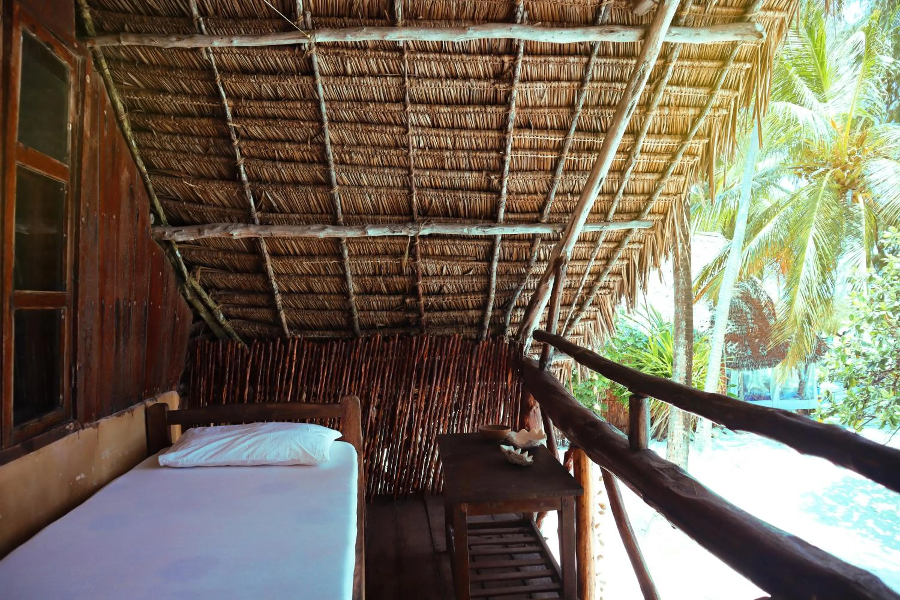 View (from property/room), Bed in Evergreen Bungalows