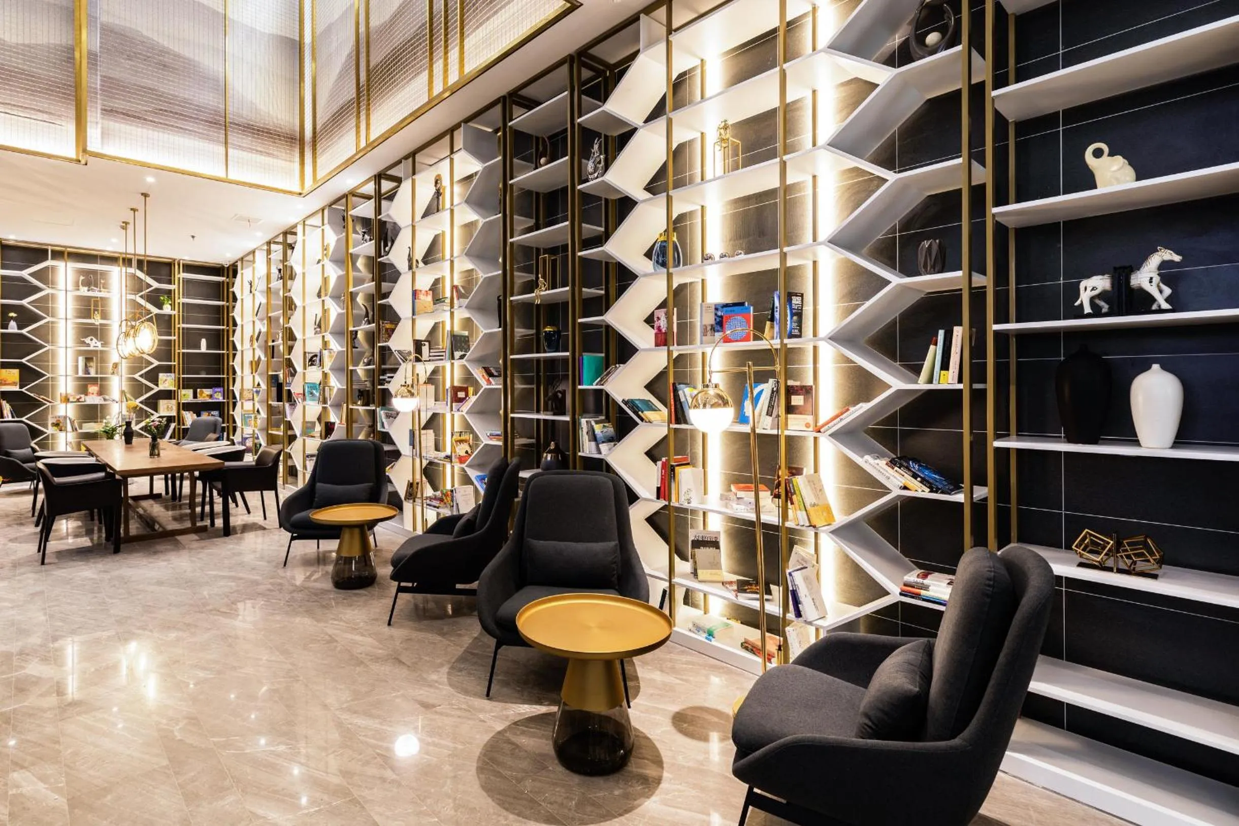 Seating area in Atour Hotel Wuhan Donghu Yuejiazui