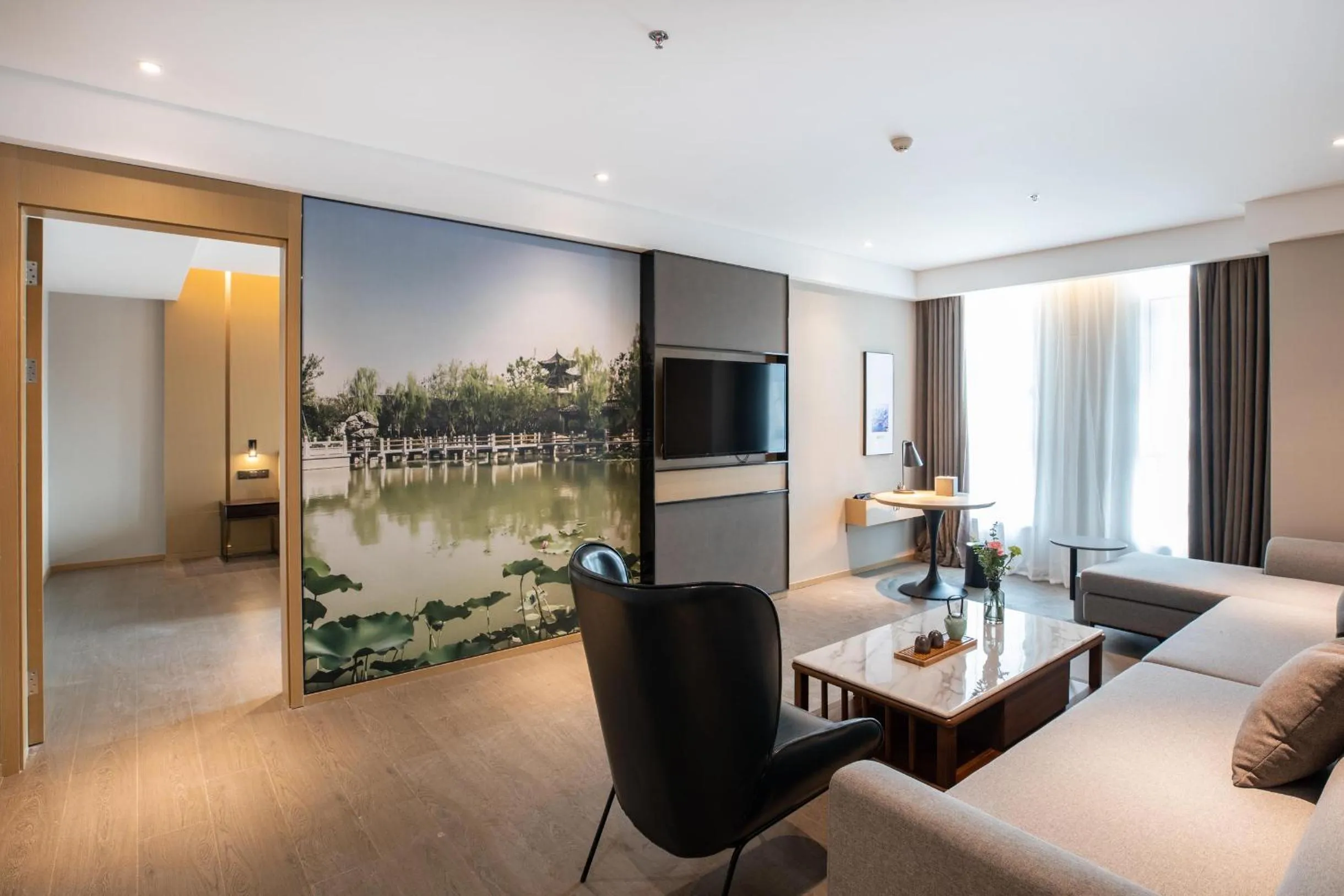Living room in Atour Hotel Wuhan Donghu Yuejiazui