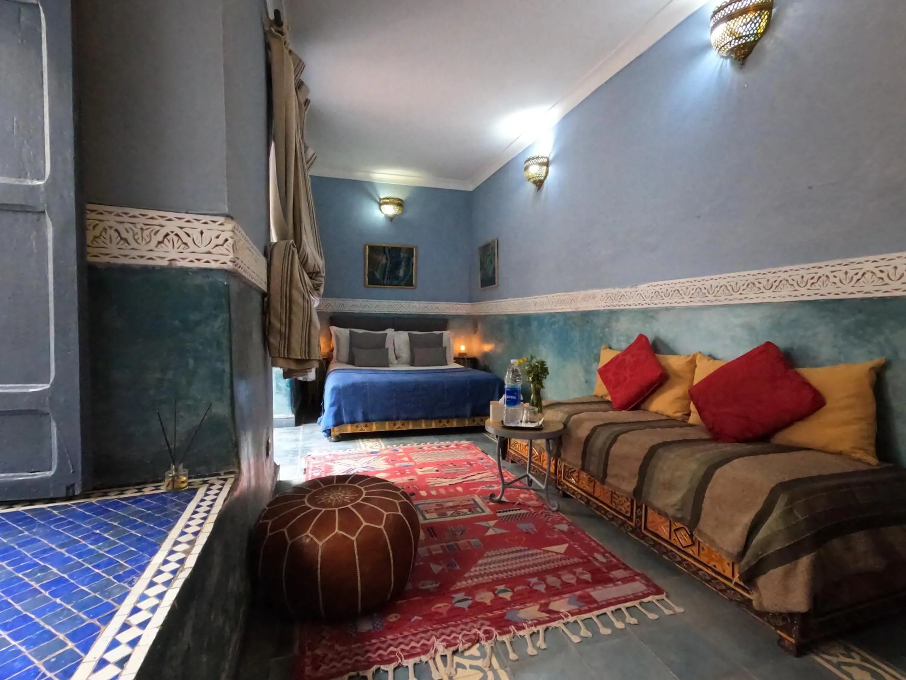 Seating area, Bed in Riad Maizie