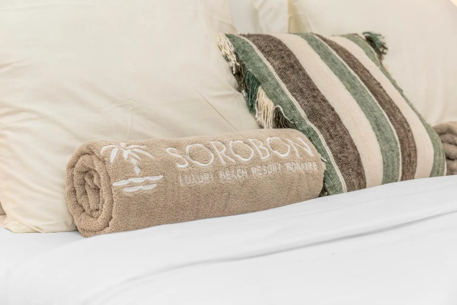 Bed in Sorobon Bay Hotel