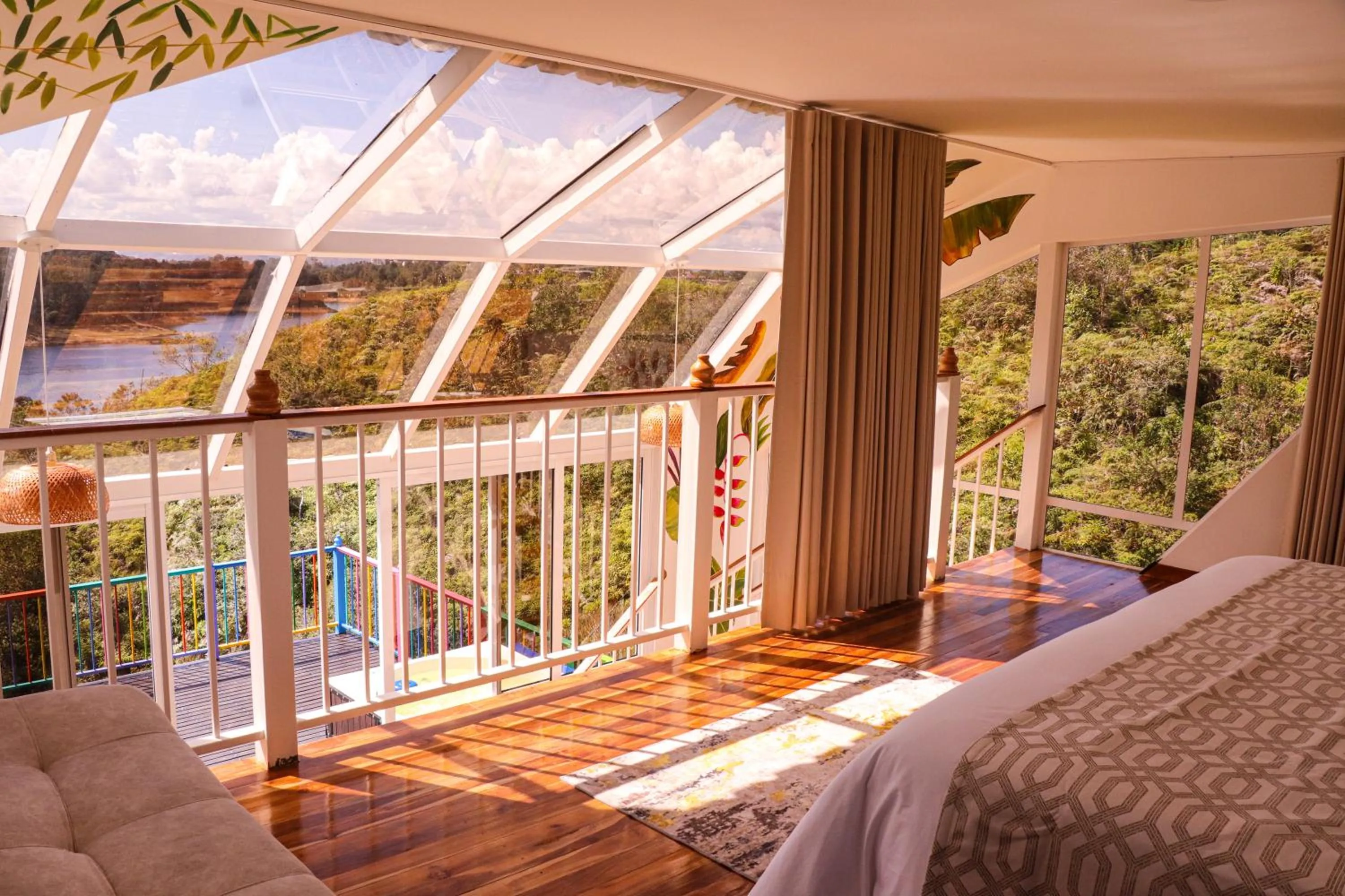 Bed in EL NiDO HOTEL GUATAPE