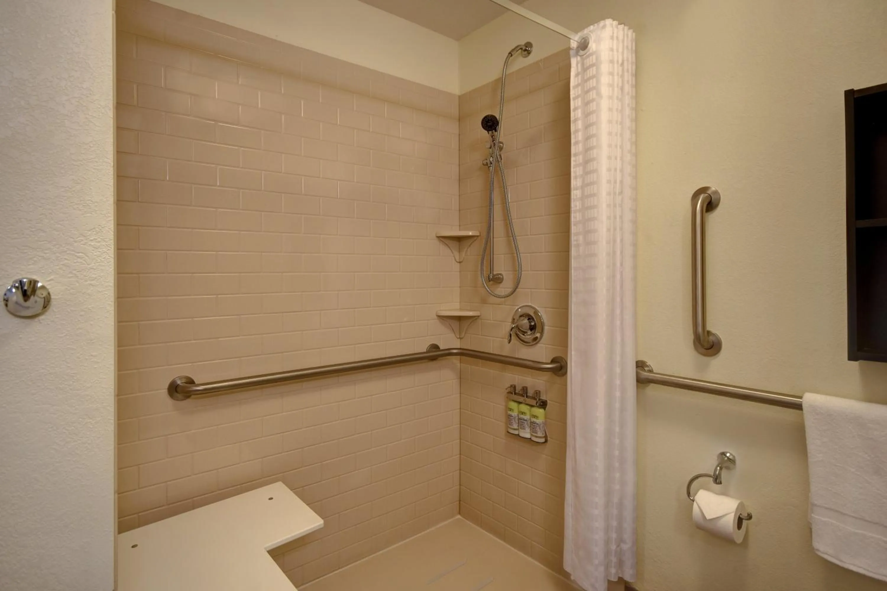 Bathroom in Candlewood Suites St Clairsville Wheeling Area by IHG