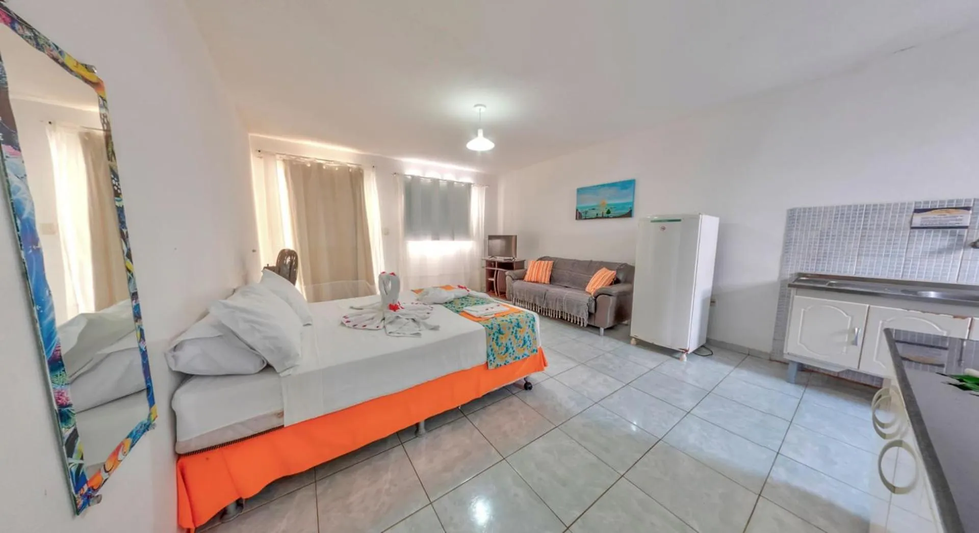 Bed in Pousada Joia Rara