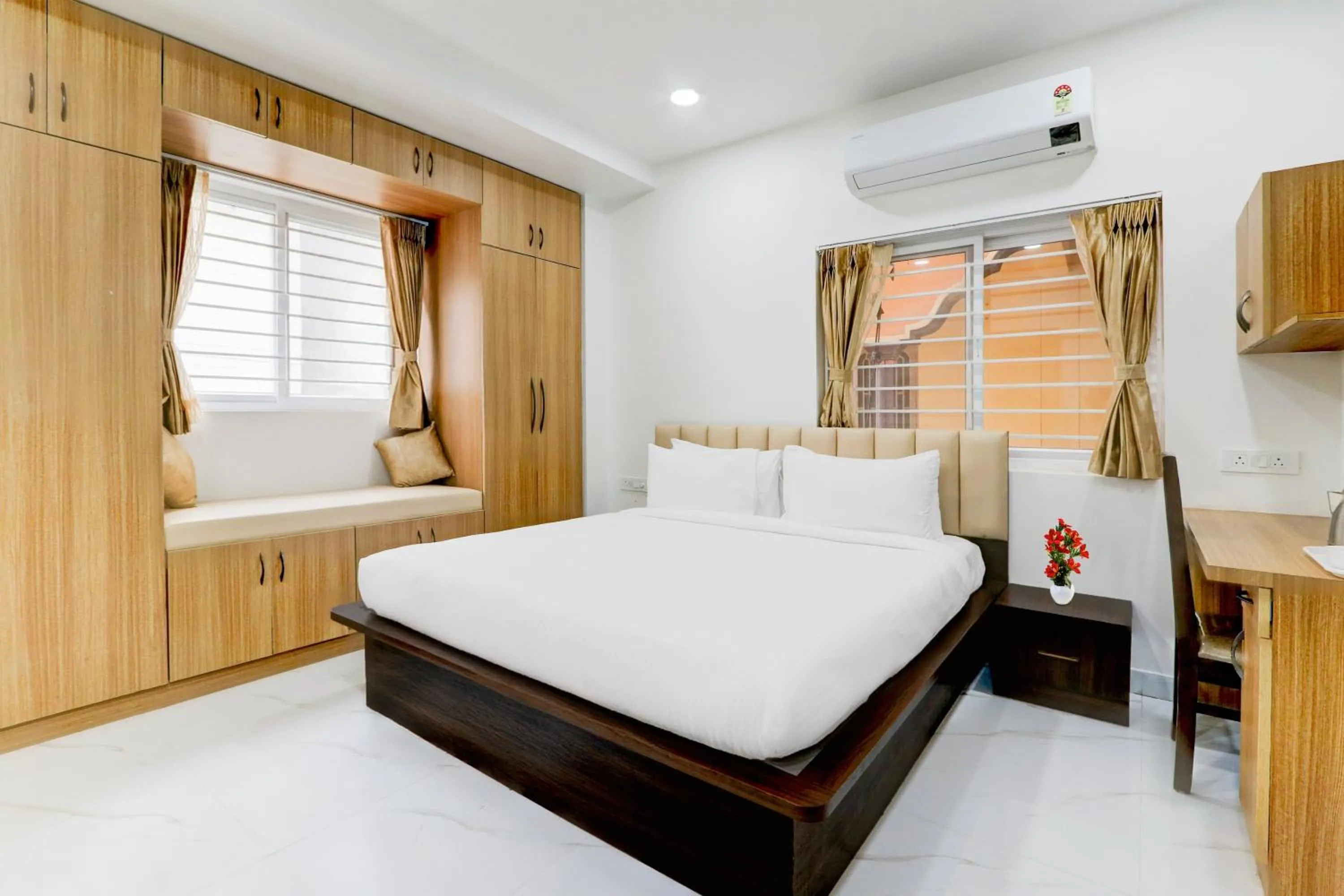 Bedroom, Bed in Palette by CheckIn Chanda Nagar Near GSM Mall