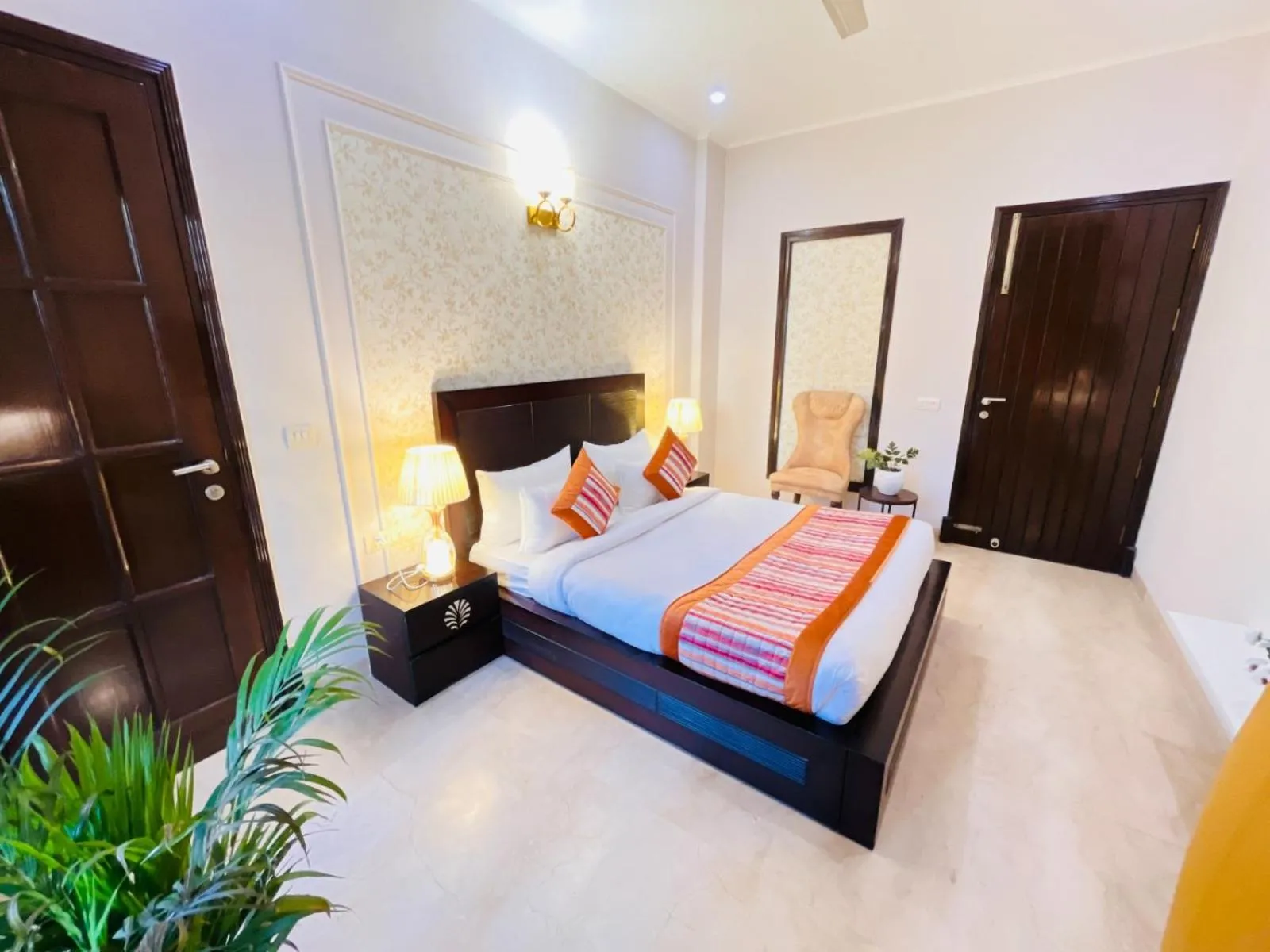 View (from property/room), Bed in Abode Residency near USA Embassy Delhi Safdarjung Enclave New Delhi