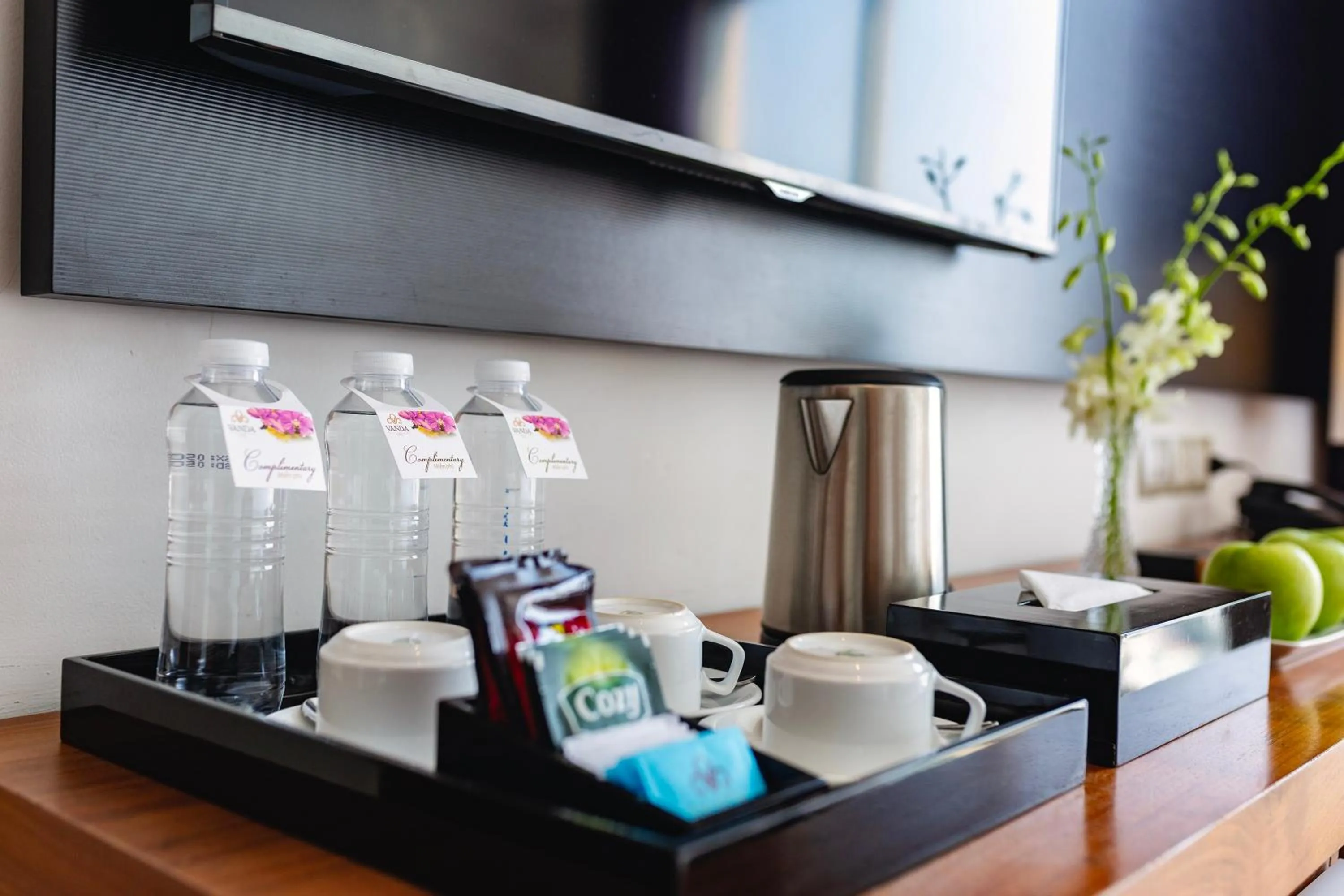 Kitchen or kitchenette in Vanda Hotel