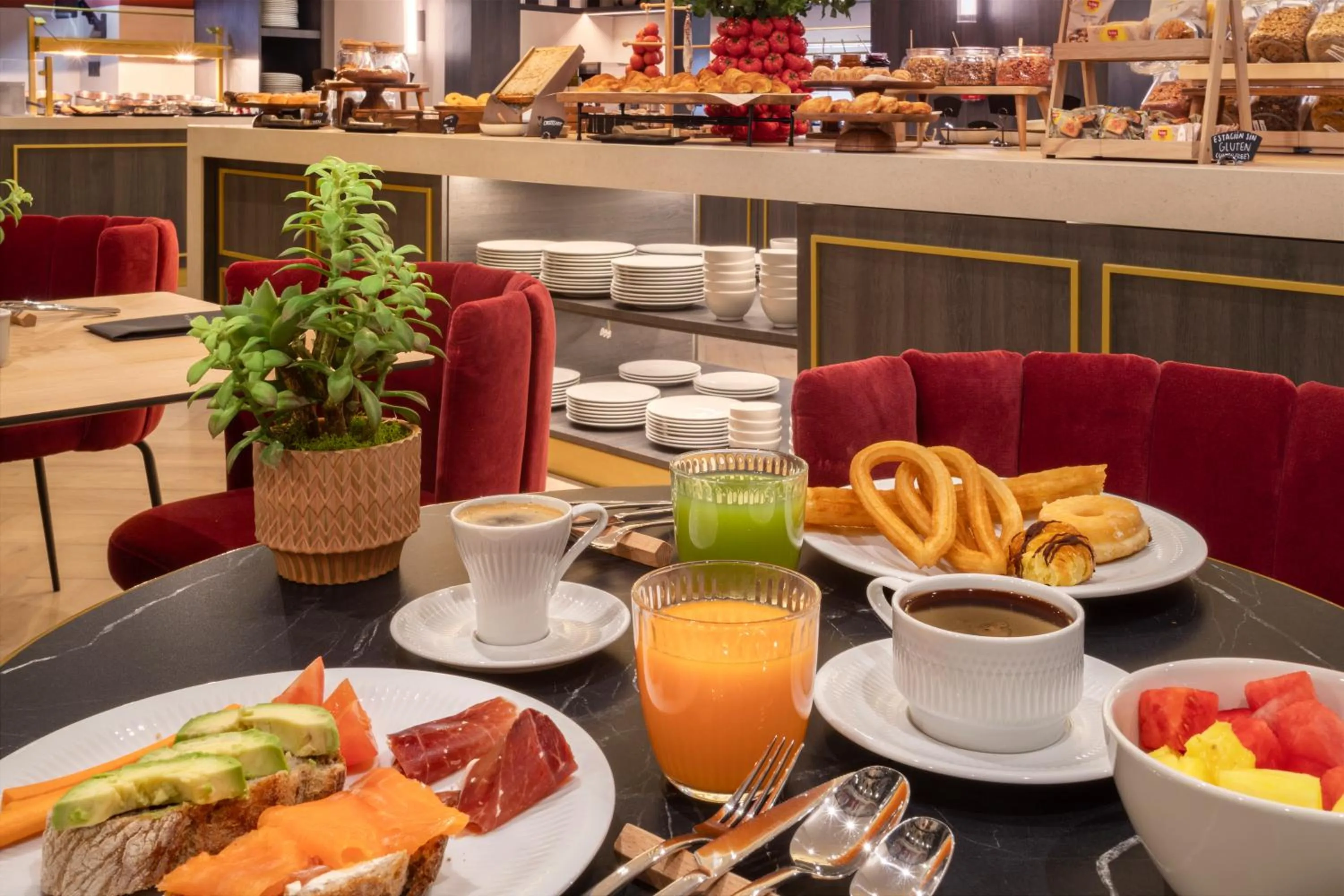 Buffet breakfast in Catalonia Plaza España Hotel & Spa