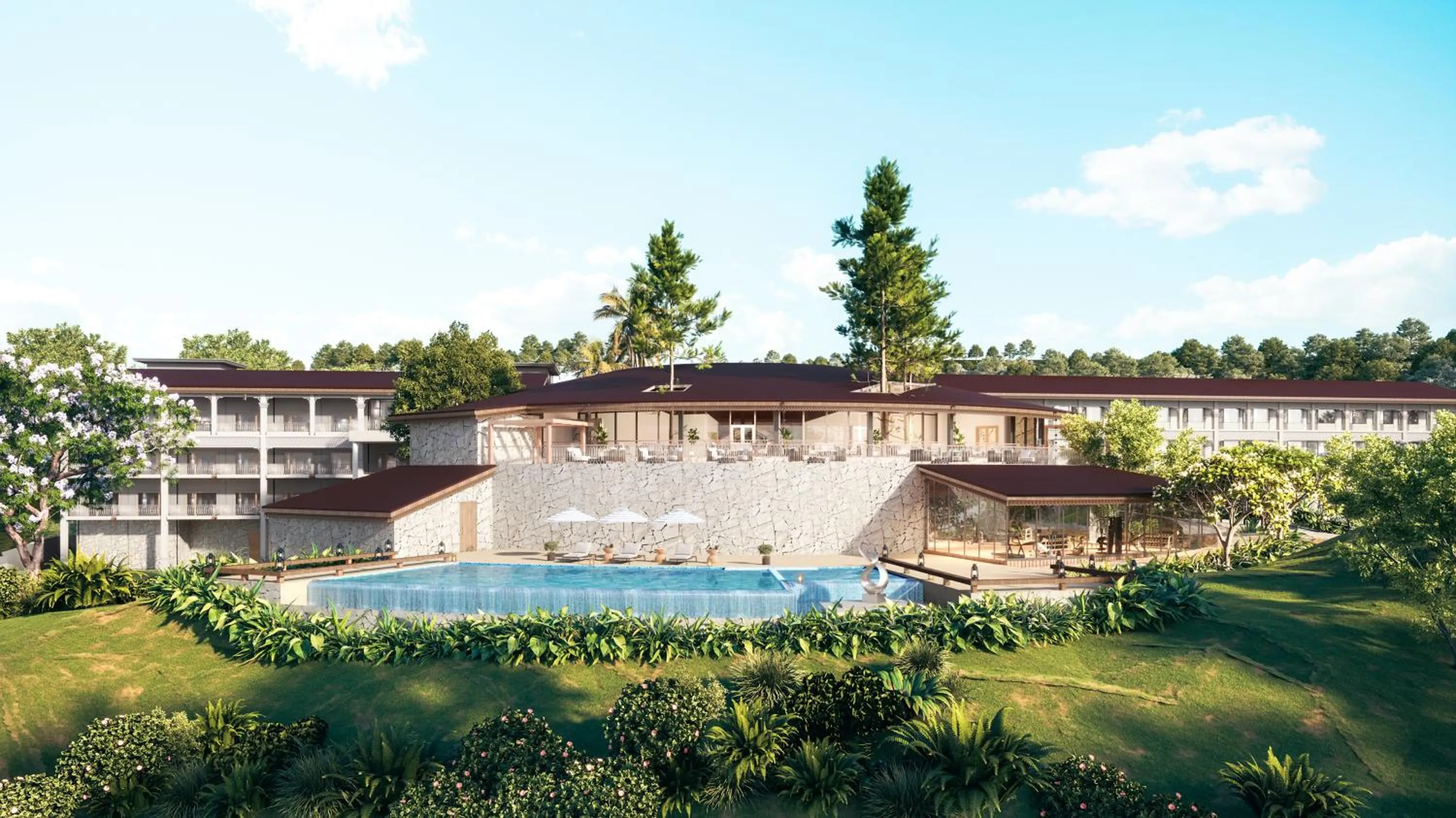 Swimming pool in Naukuchia House, Naukuchiatal - IHCL SeleQtions