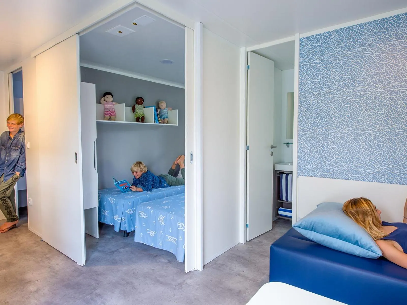 Living room, Bed in Portofelice Camping Village