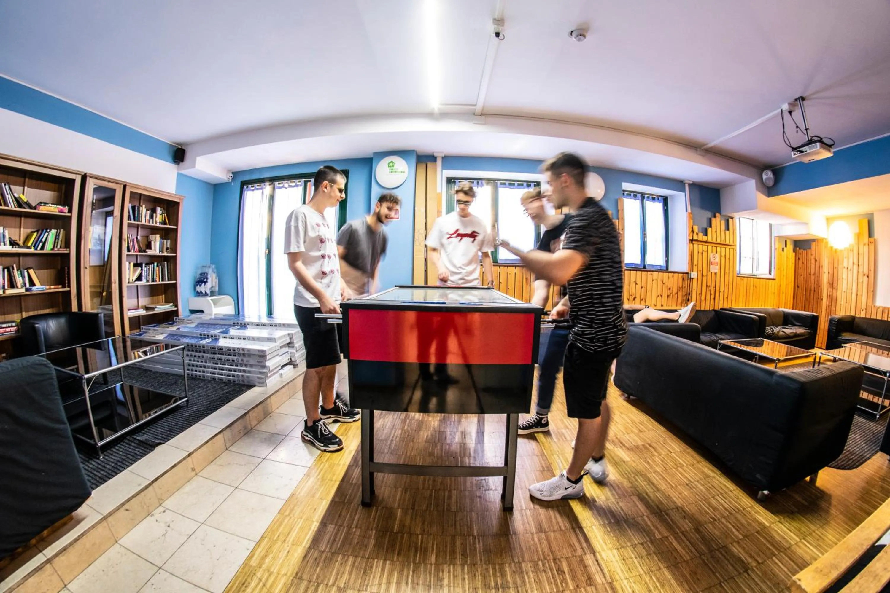 Communal lounge/ TV room in Central Hostel BG