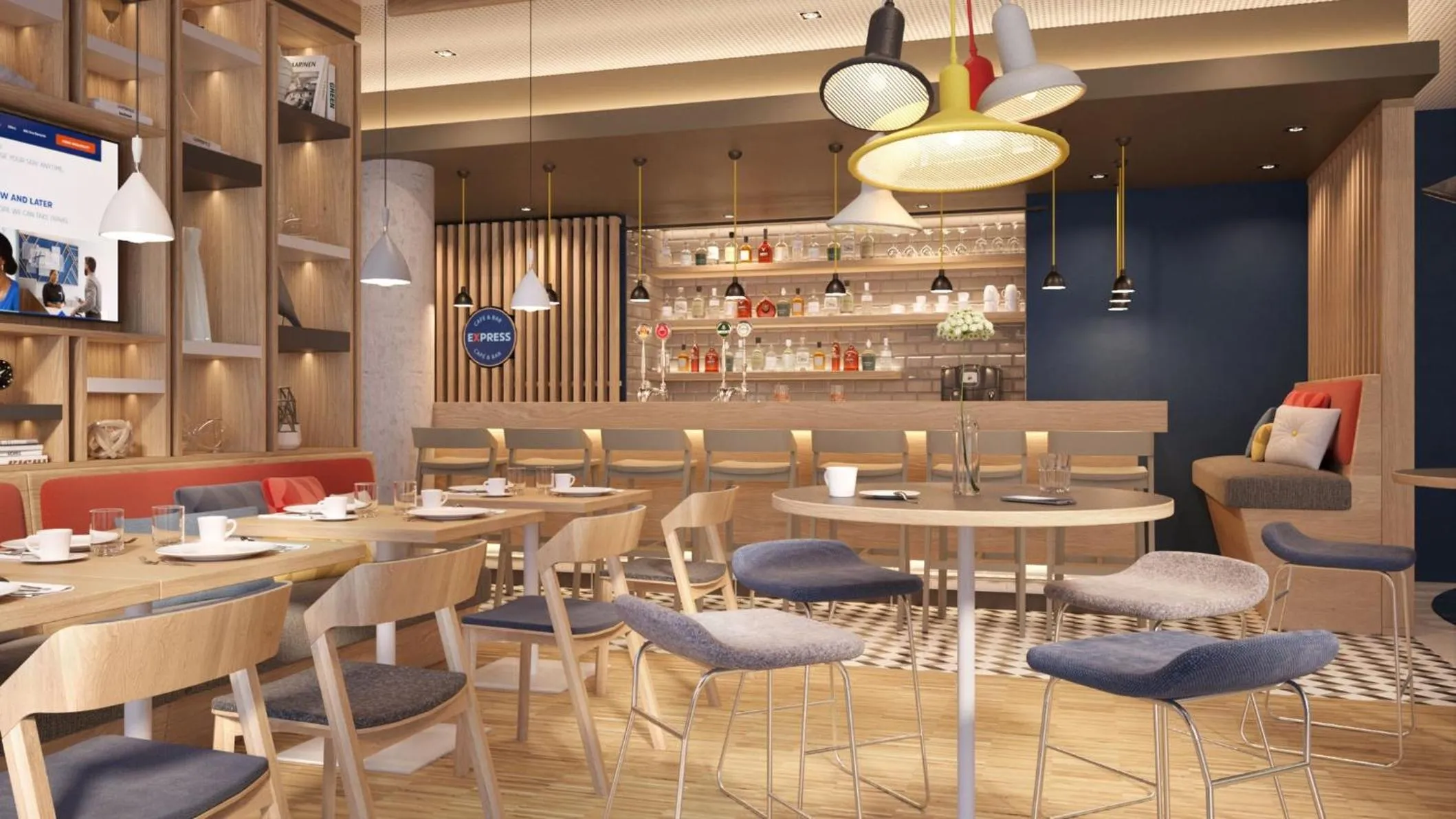 Lounge or bar in Holiday Inn Express & Suites Monheim am Rhein by IHG