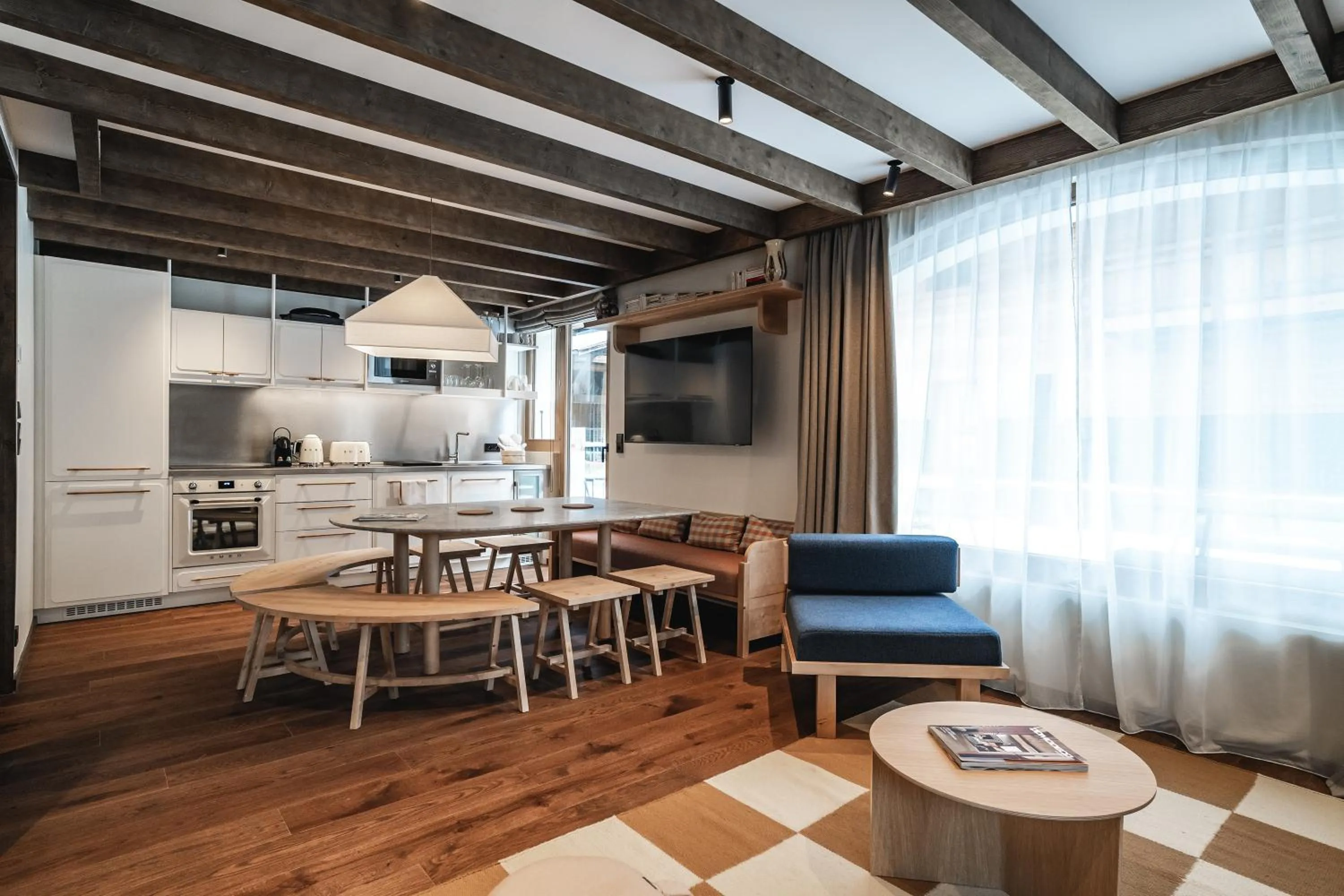 Kitchen or kitchenette in Appartements de l'Héliopic