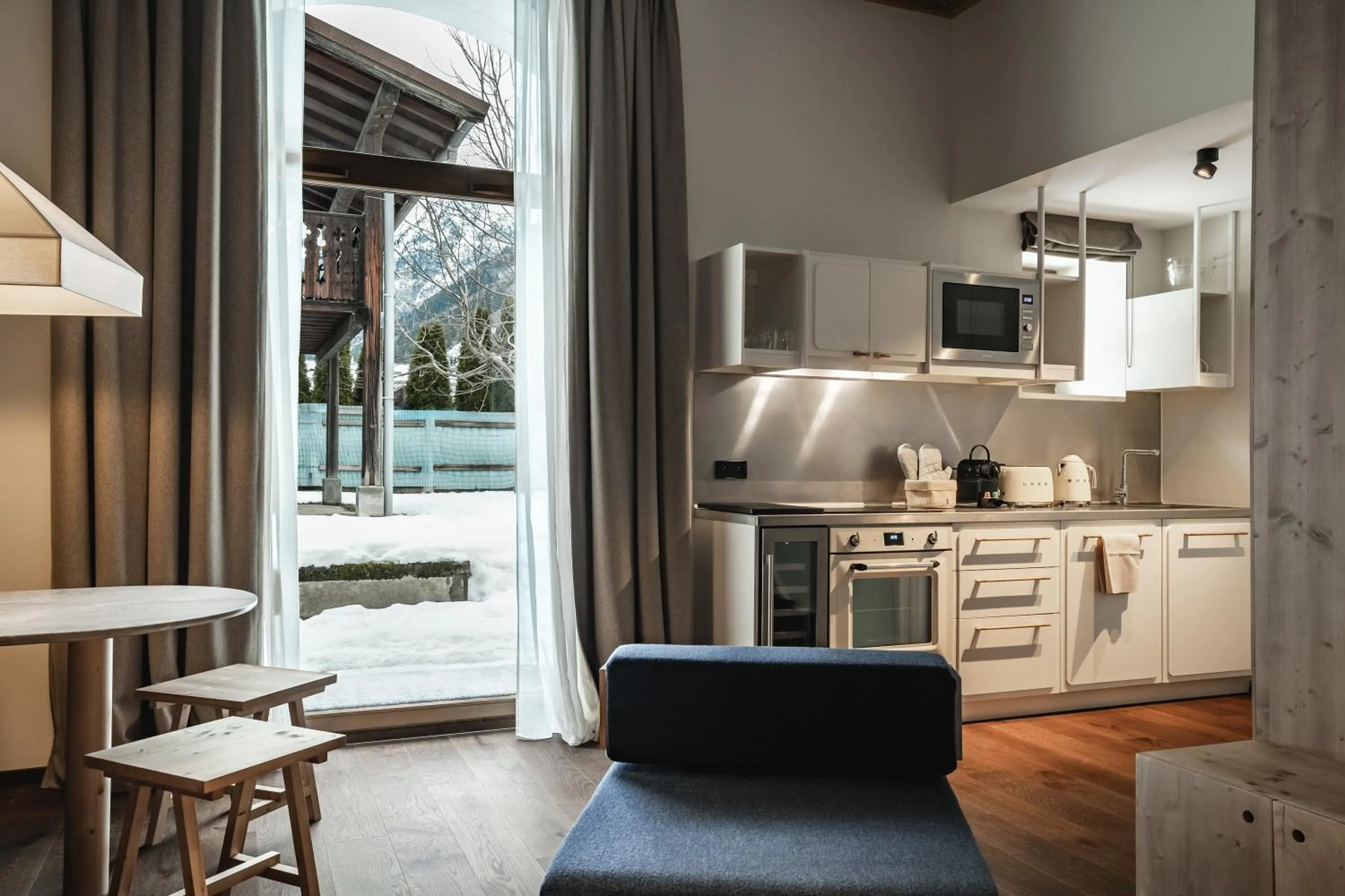 Kitchen or kitchenette in Appartements de l'Héliopic